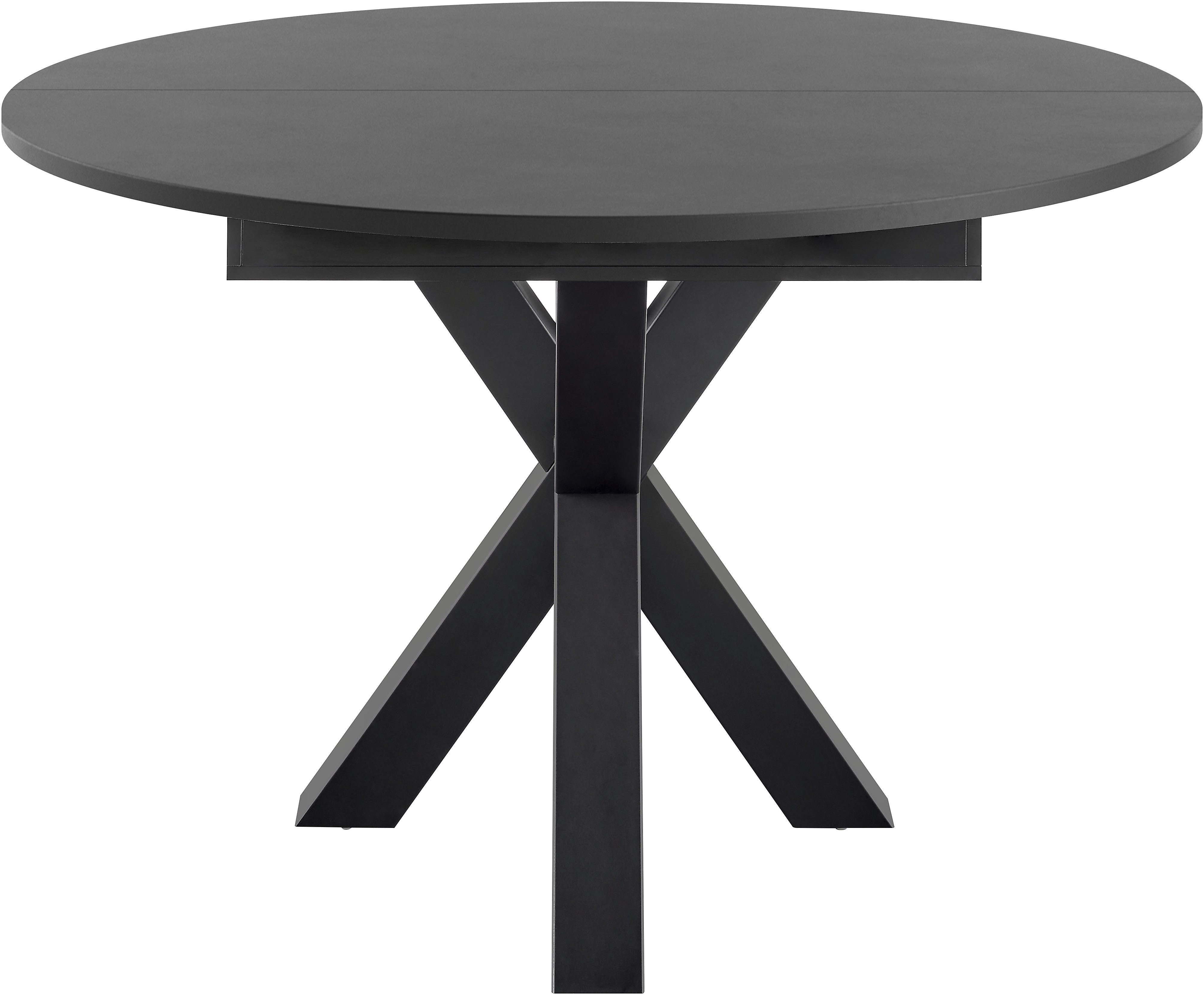 set one by Musterring Eettafel New Atlanta met ronde plaat, uitschuifbaar, stervoet, afmetingen ø130 cm (170x130 cm)