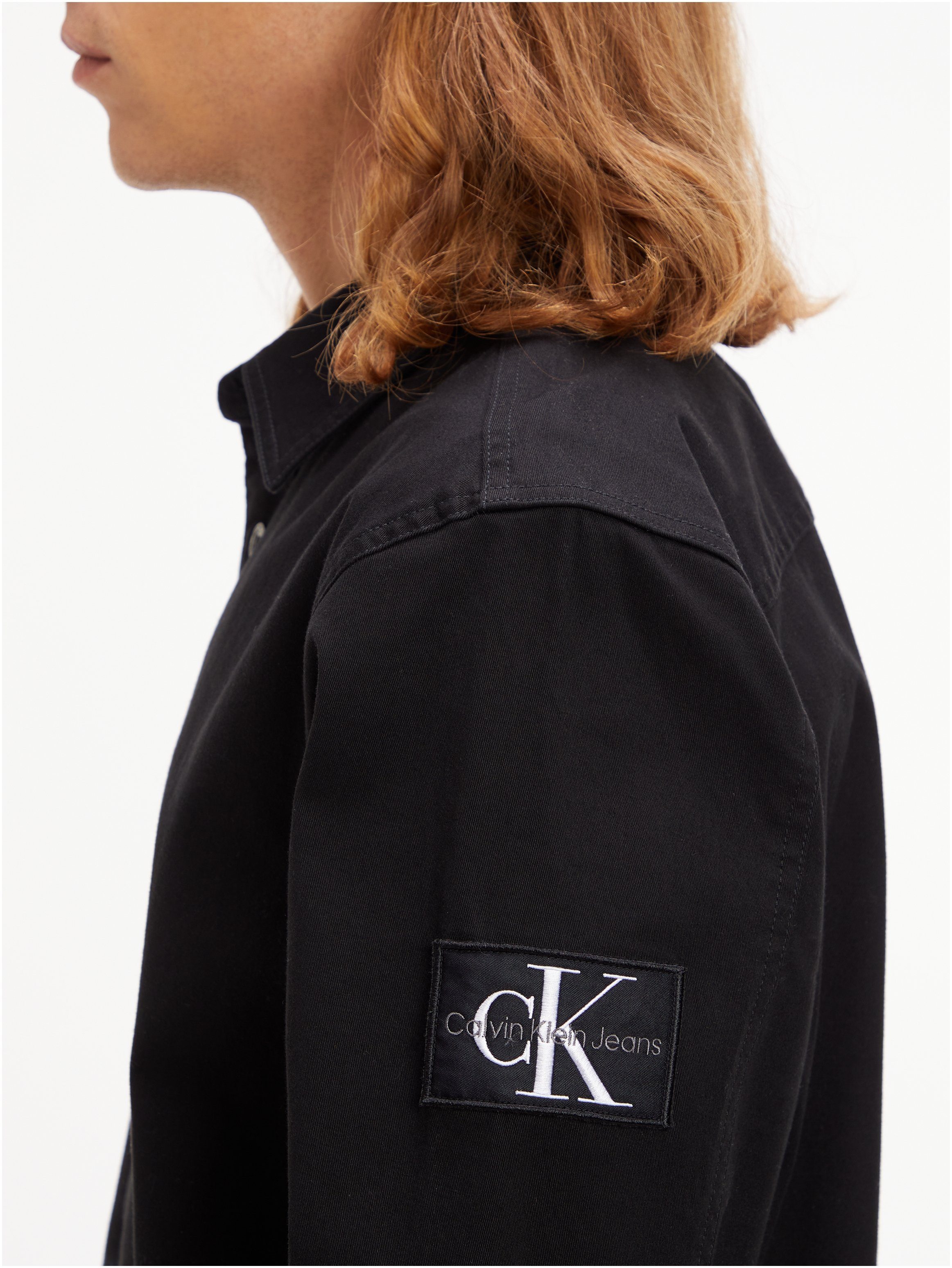 Calvin Klein Overhemd met lange mouwen MONOLOGO BADGE RELAXED SHIRT