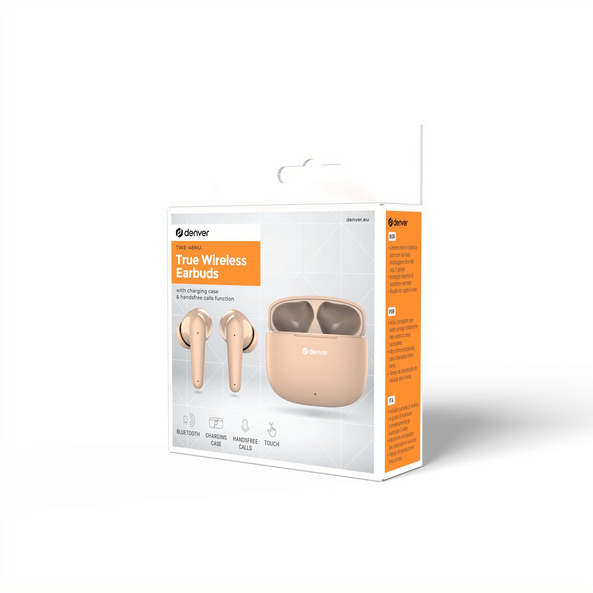Denver Draadloze in-ear hoofdtelefoon Denver TWE-48 True Wireless Stereo Bluetooth oordopjes