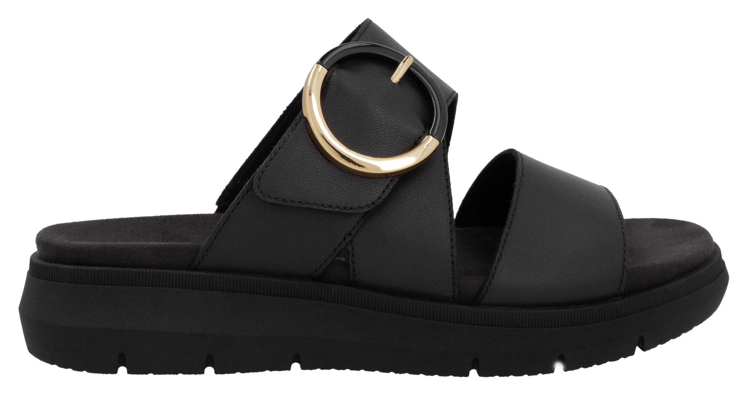 Remonte Slippers , wig hak, zomerschoen, gemaksschoen met klittenband