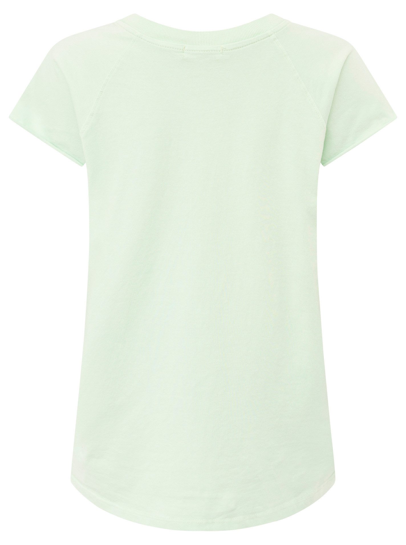 Zwillingsherz Shirt met korte mouwen "Positive Mind" met v-halslijn en stempeldruk, licht oversized gesneden