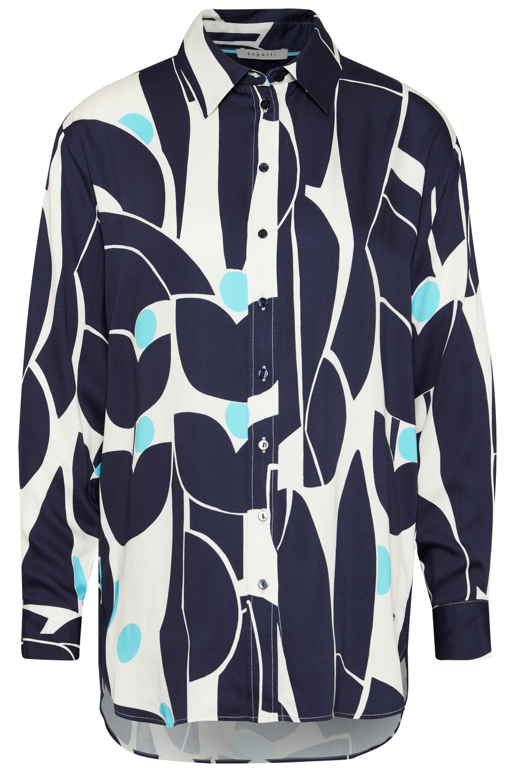 Bugatti Blouse met lange mouwen van vloeiend materiaal