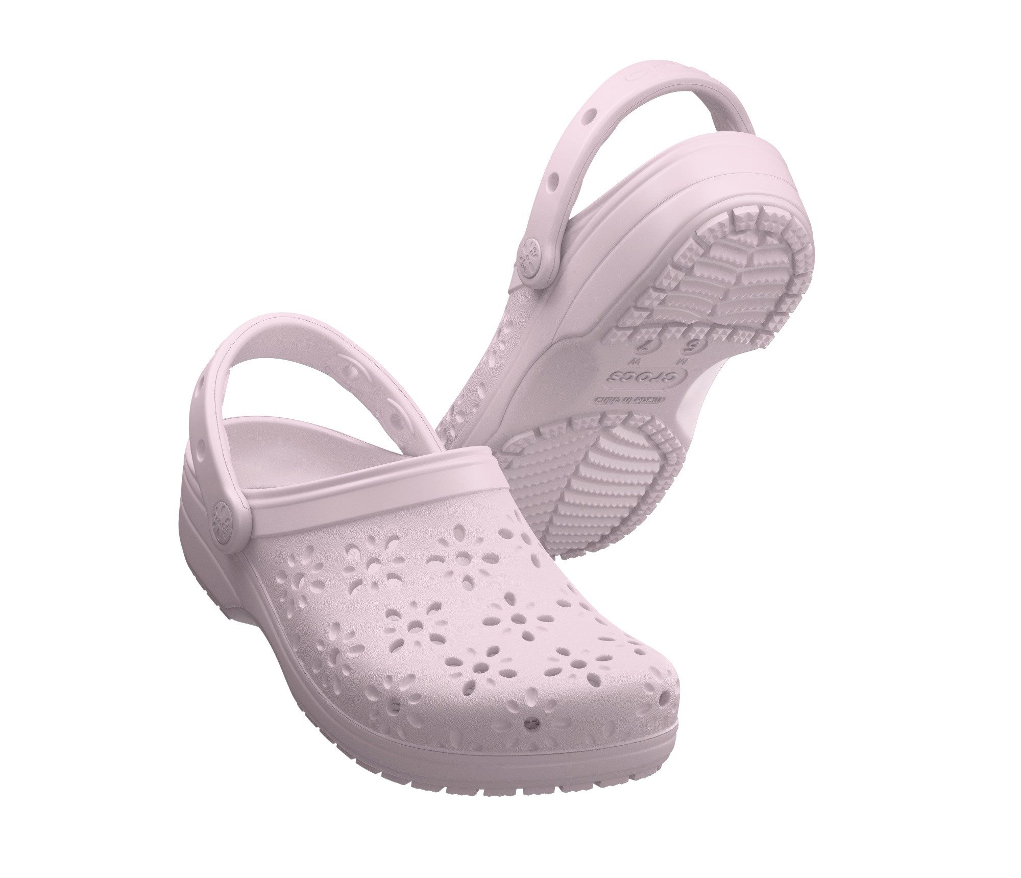 Crocs Clogs Classic Floral Cut Out Clog
