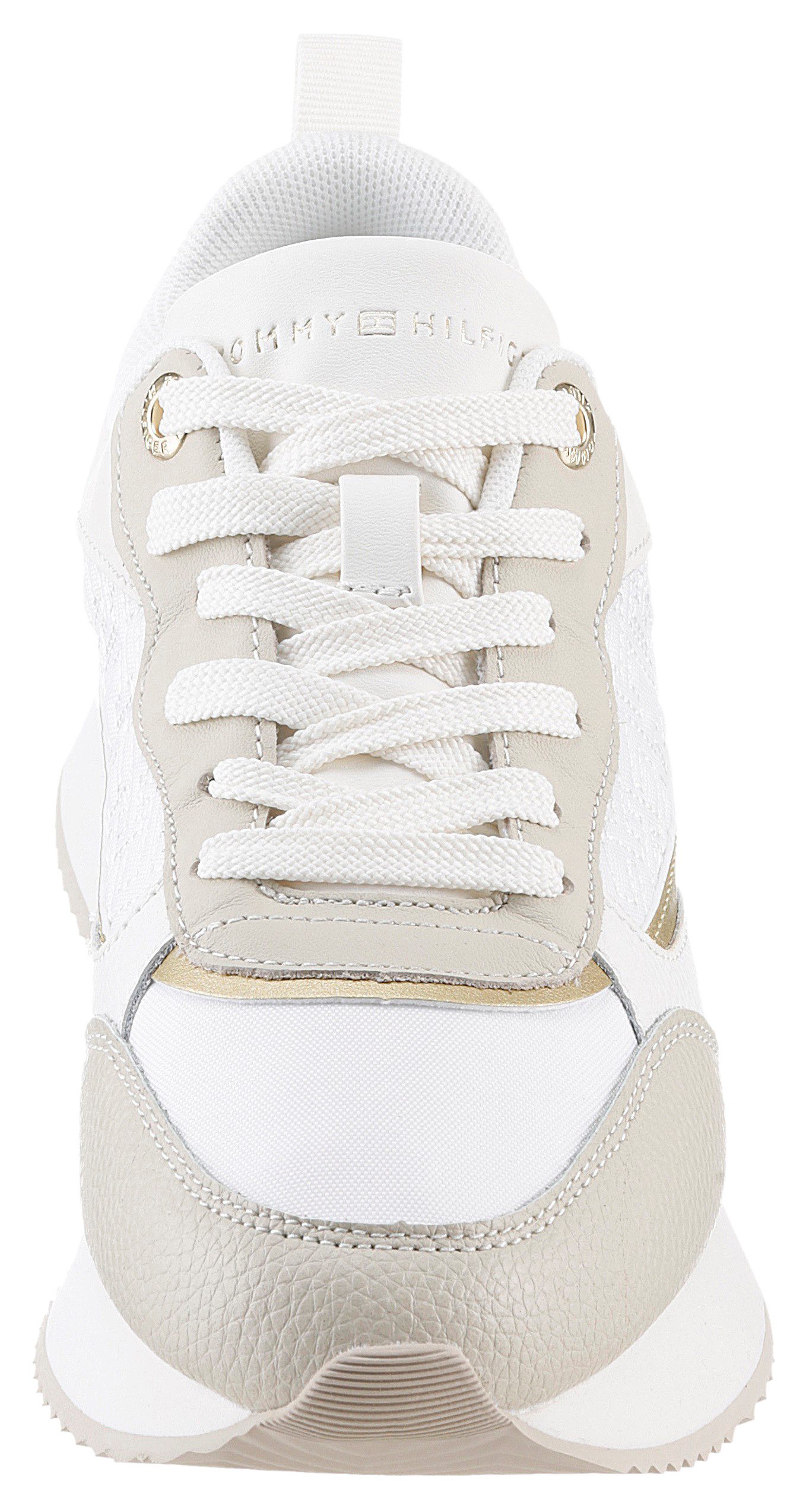 Tommy Hilfiger Plateausneakers MONOGRAM RUNNER , vrijetijdsschoen, lage schoen, veterschoen met th-monogram