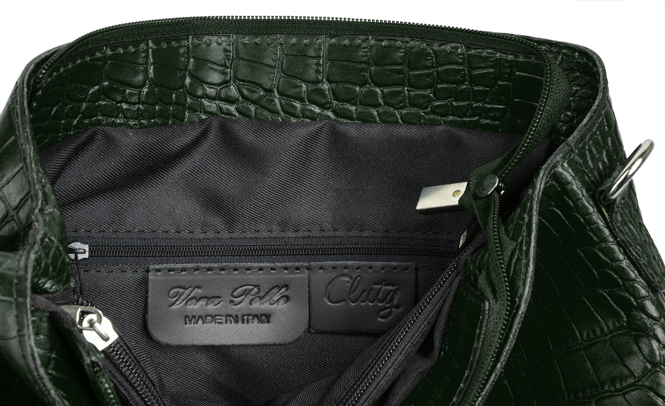 Cluty Schoudertas echt leer, made in italy