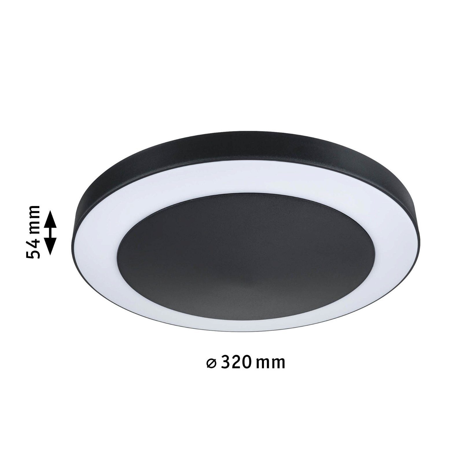 Paulmann Led-plafondlamp voor buiten Circula IP44 rond 320mm 3000K 14W 880lm 230V kunststof (1 stuk)