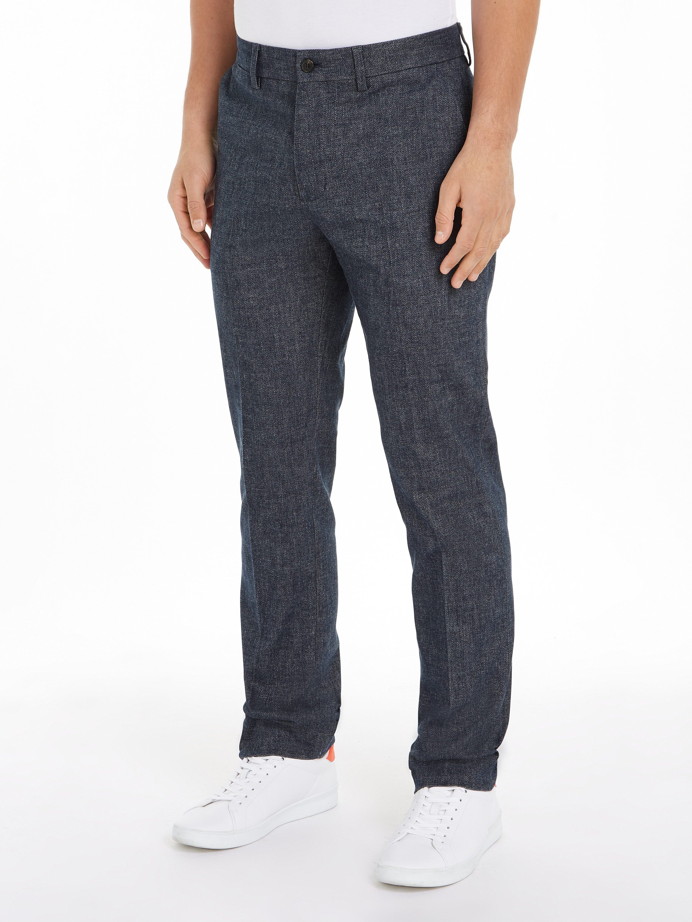 Tommy Hilfiger Five-pocketsbroek DC DENTON BRUSHED MARL gemêleerd ontwerp met persplooien