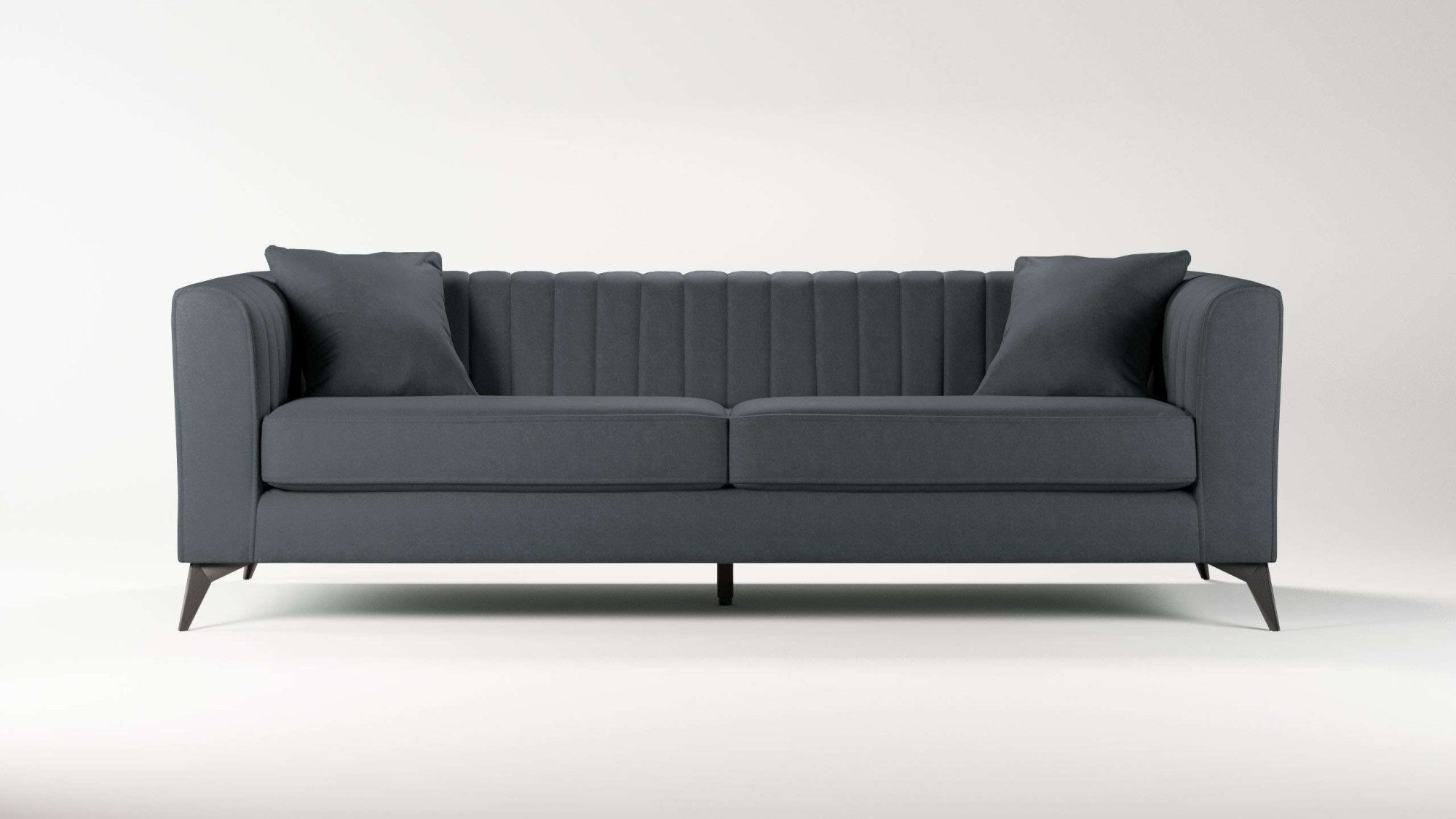 Places of Style 4-zitsbank MATTHEW elegant designsofa, afmetingen B/D/H: 231/86/74 cm XXL, stiksels in de rug, losse zitkussens, inclusief 2. sierkussen