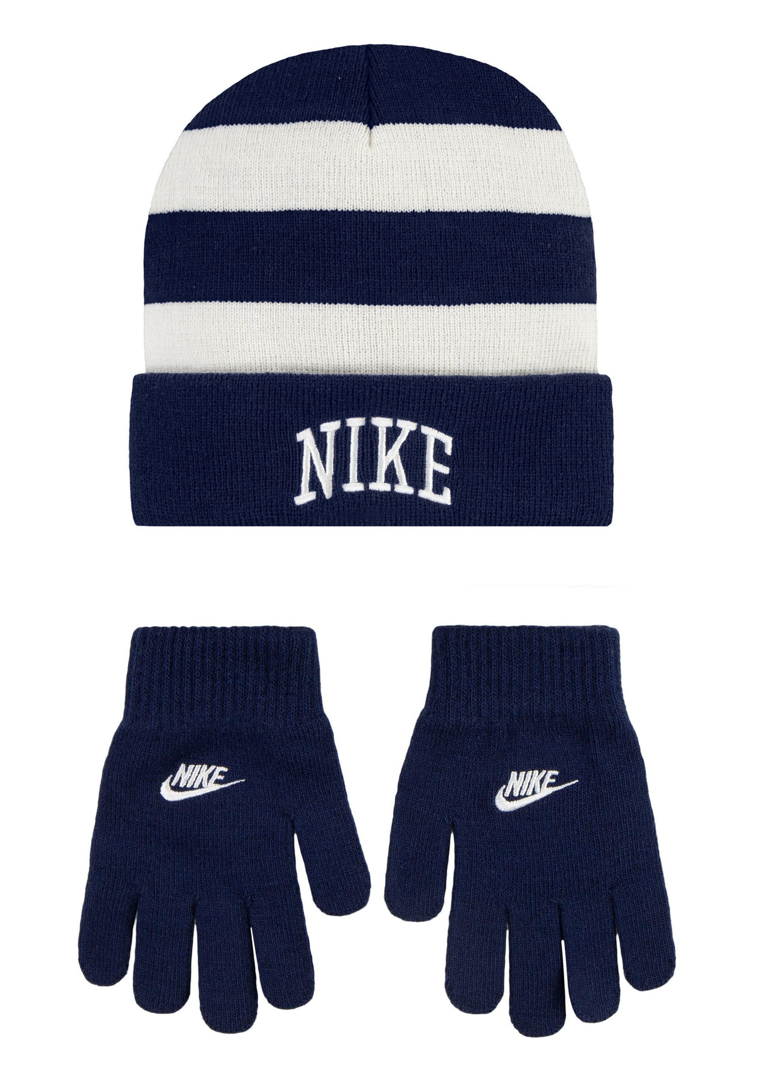 Nike Sportswear Muts & sjaal CHUNKY STRIPE APEX BEANIE SET: Muts en handschoenen (set, 2-delig, Set met beanie en 1 paar handschoenen)