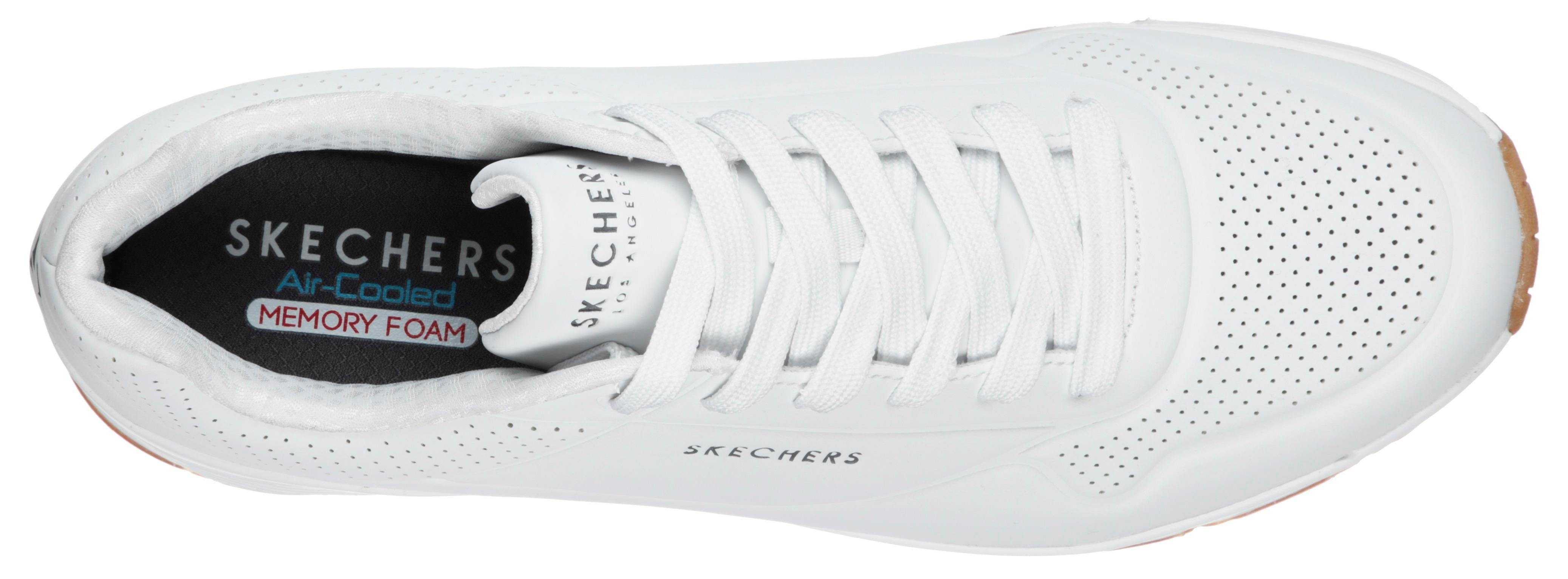 Skechers Sneakers Uno - Stand on Air Vrijetijdsschoen, lage schoen, veterschoen met air-cooled memory foam