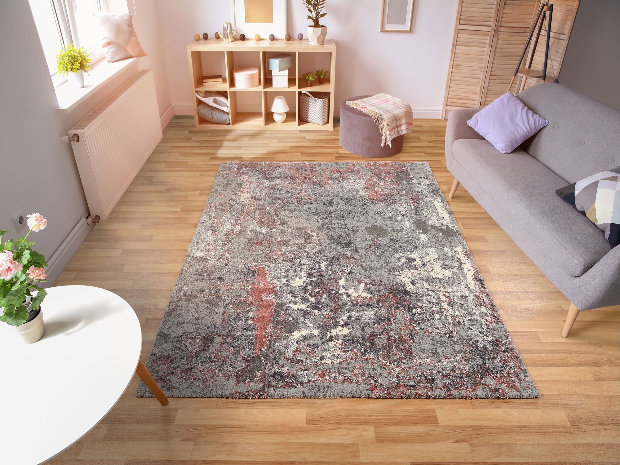 OCI DIE TEPPICHMARKE Vloerkleed Juwel Liray Korte pool, woonkamer, marmer look, reliëfeffect