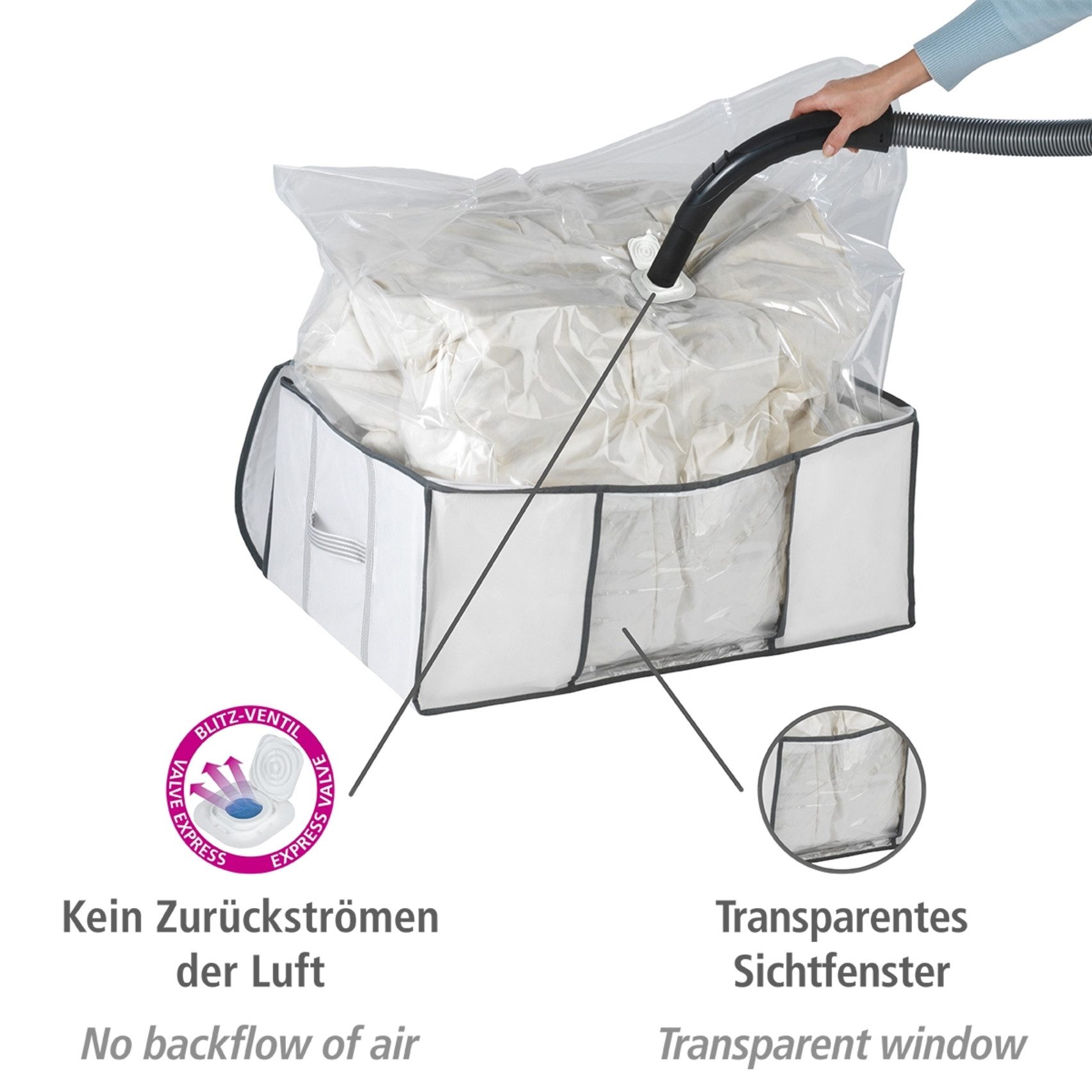 WENKO Onderbedlade Vacuüm-softbox L voor luchtdichte opslag (vacuüm)