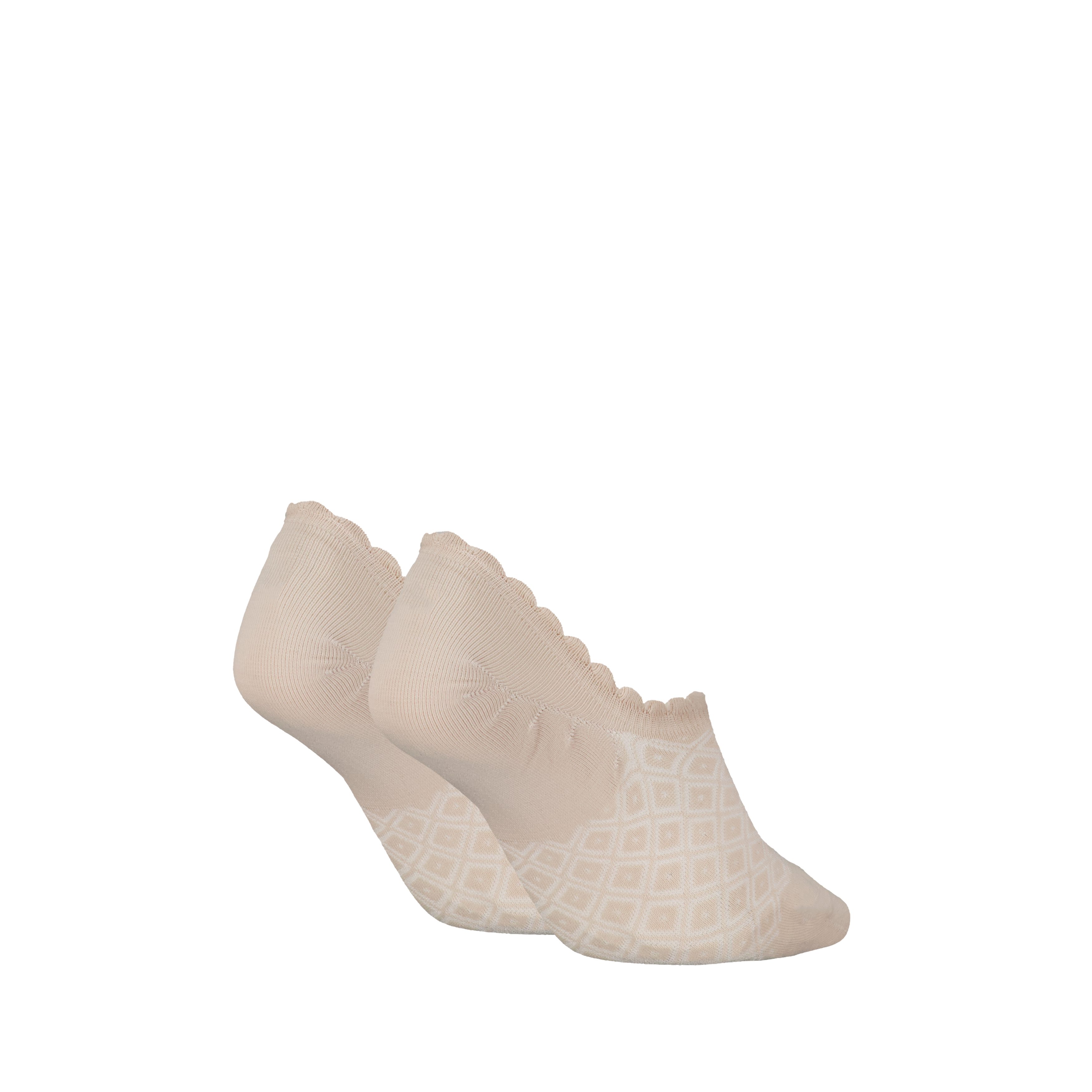 Calvin Klein Jeans Enkelsokken CK WOMEN FOOTIE HIGH CUT 2P DIAMOND (2 paar)