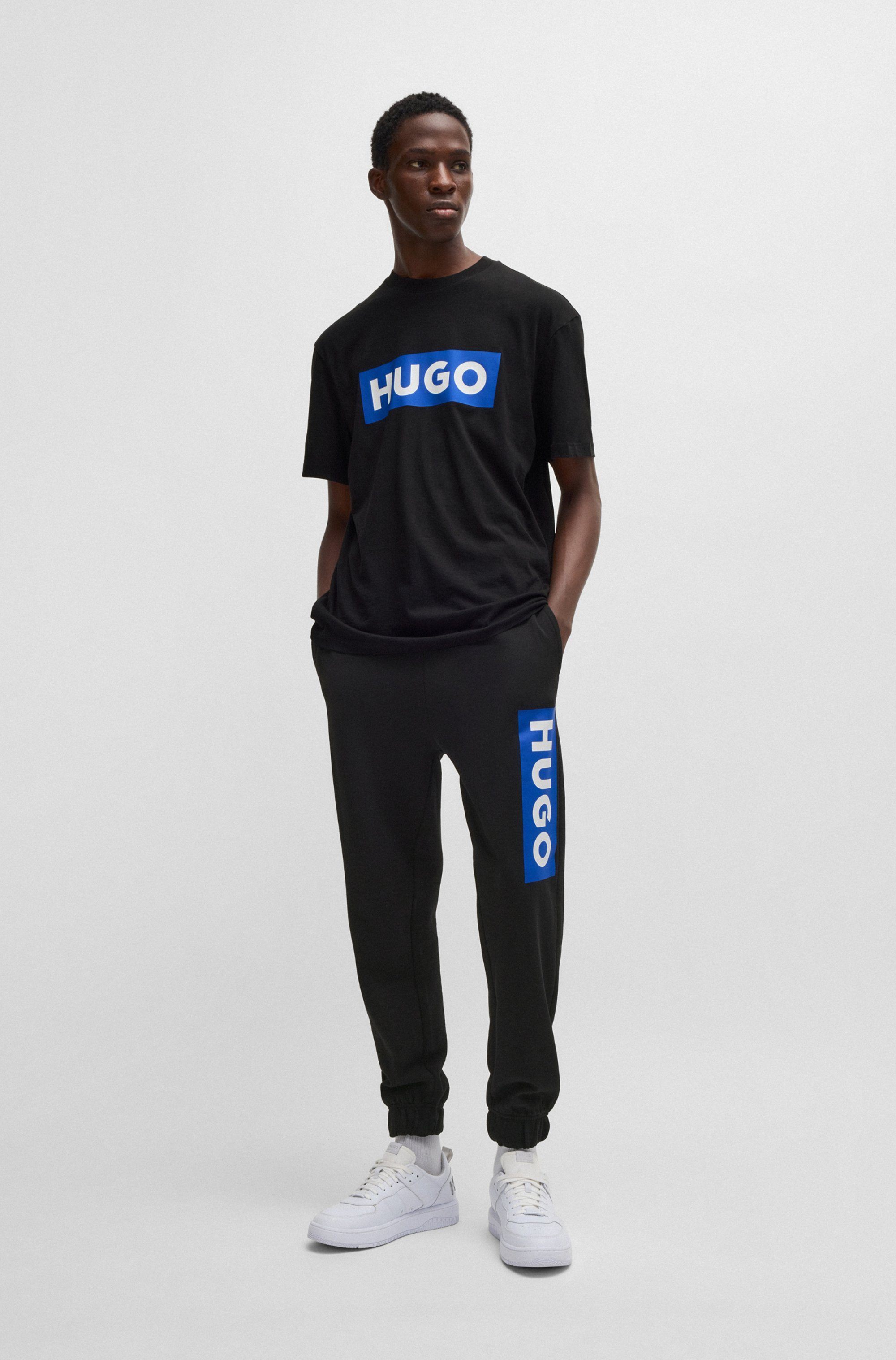 HUGO Blue Joggingbroek Nuram met grote logoprint