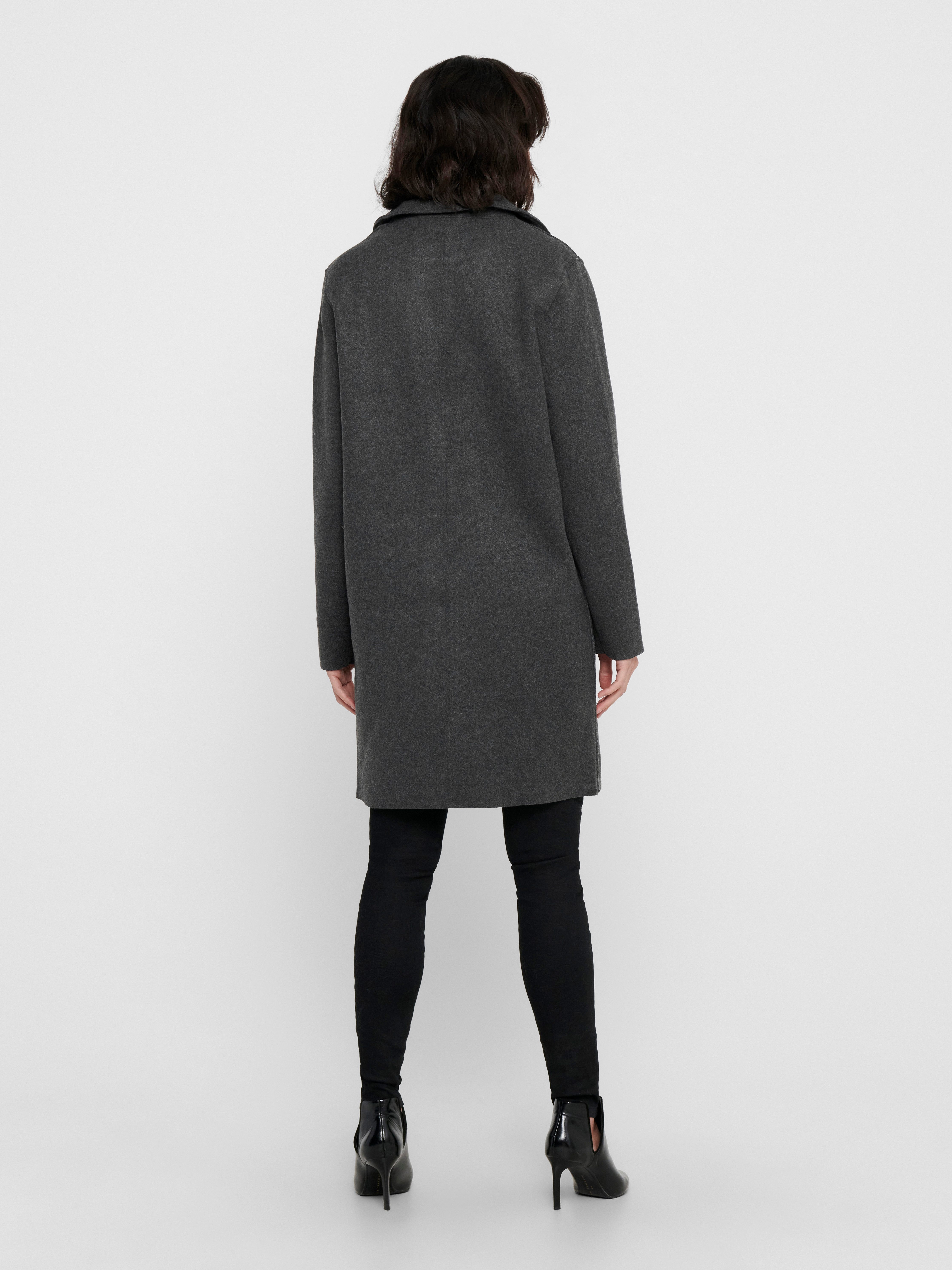 Only Lange jas ONLCARRIE BONDED COAT OTW NOOS