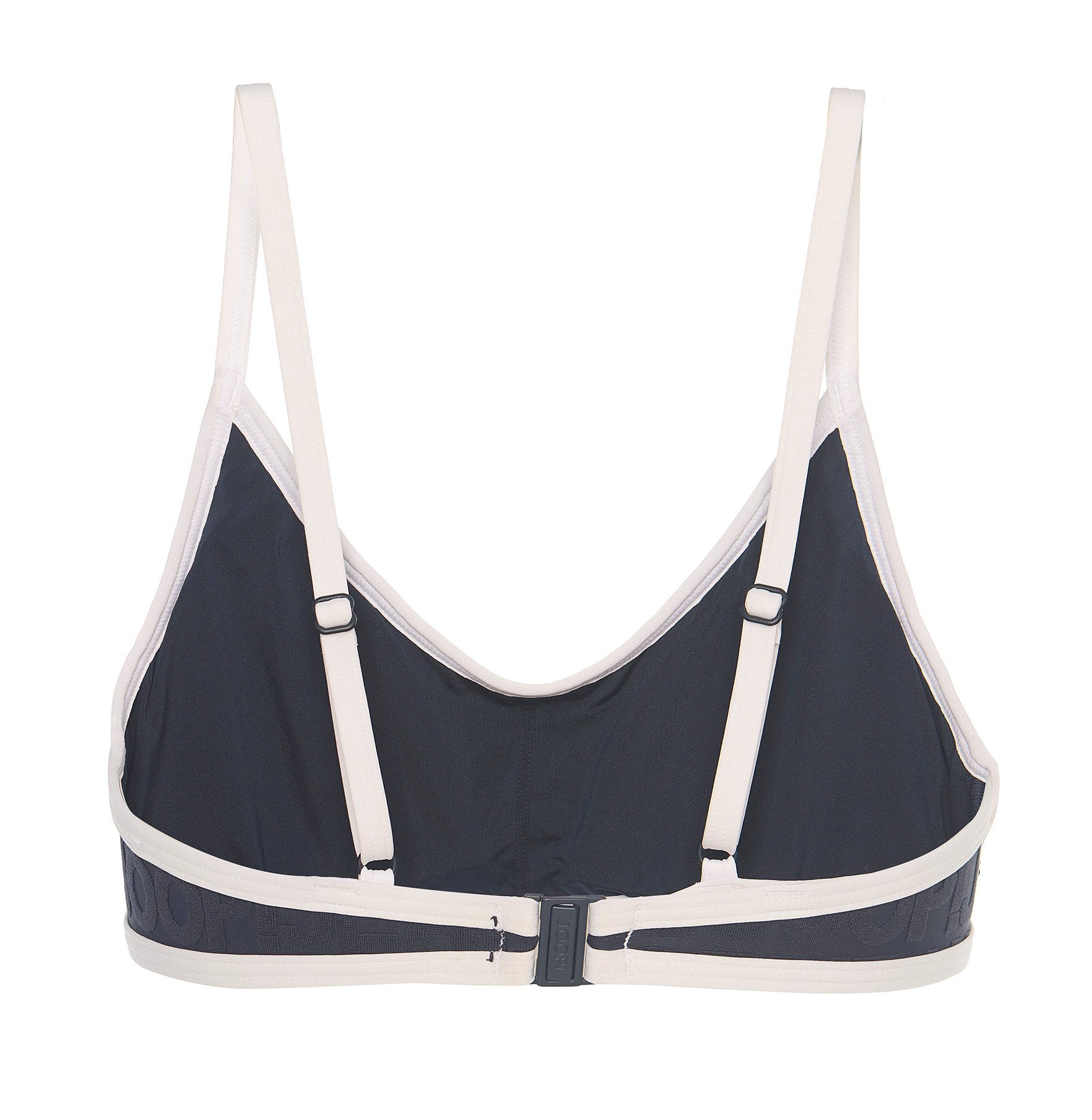 JOOP! Bustierbikinitop JEANS! LOGOGRAM met gewatteerde cups, met tonale logo-opdruk