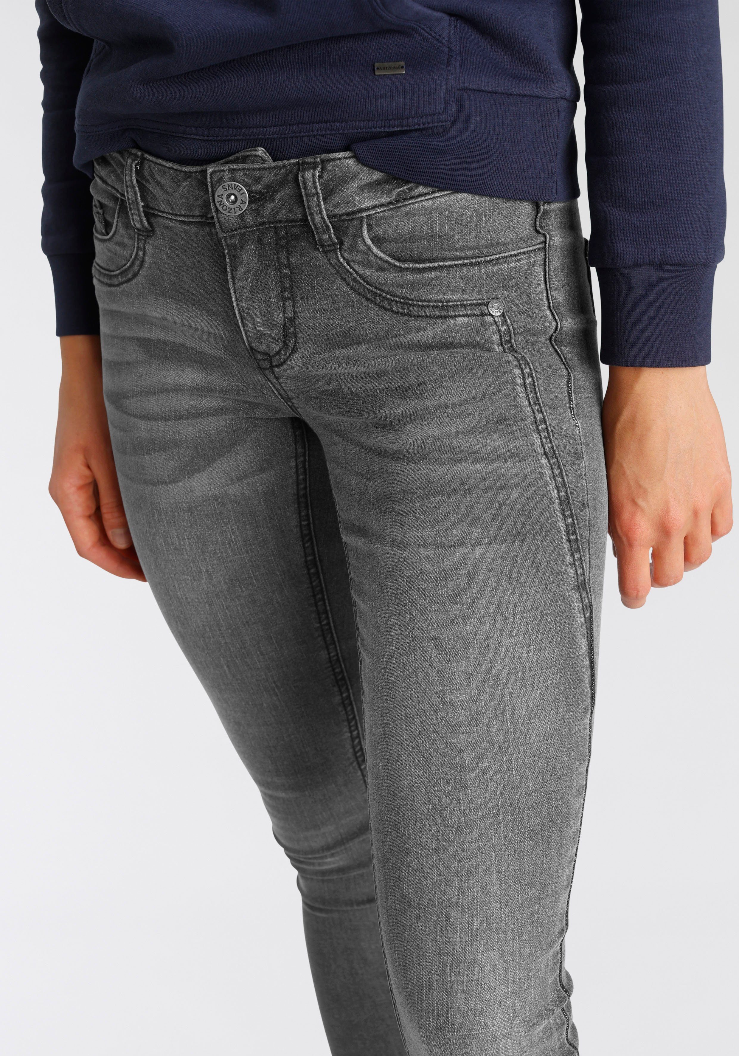 Arizona Skinny fit jeans Met geren extra-strakke been snit, lage taille