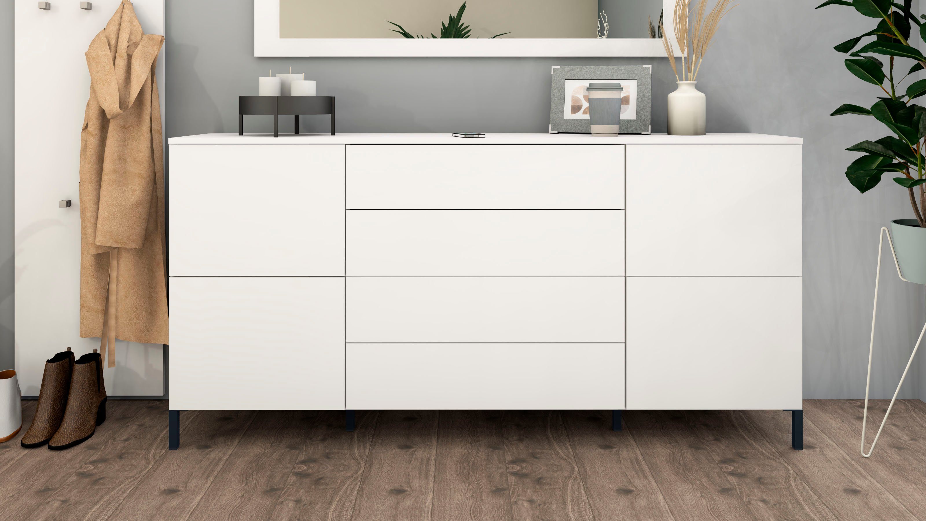 borchardt Möbel Kast Haama Breedte 166 cm dressoirs wit