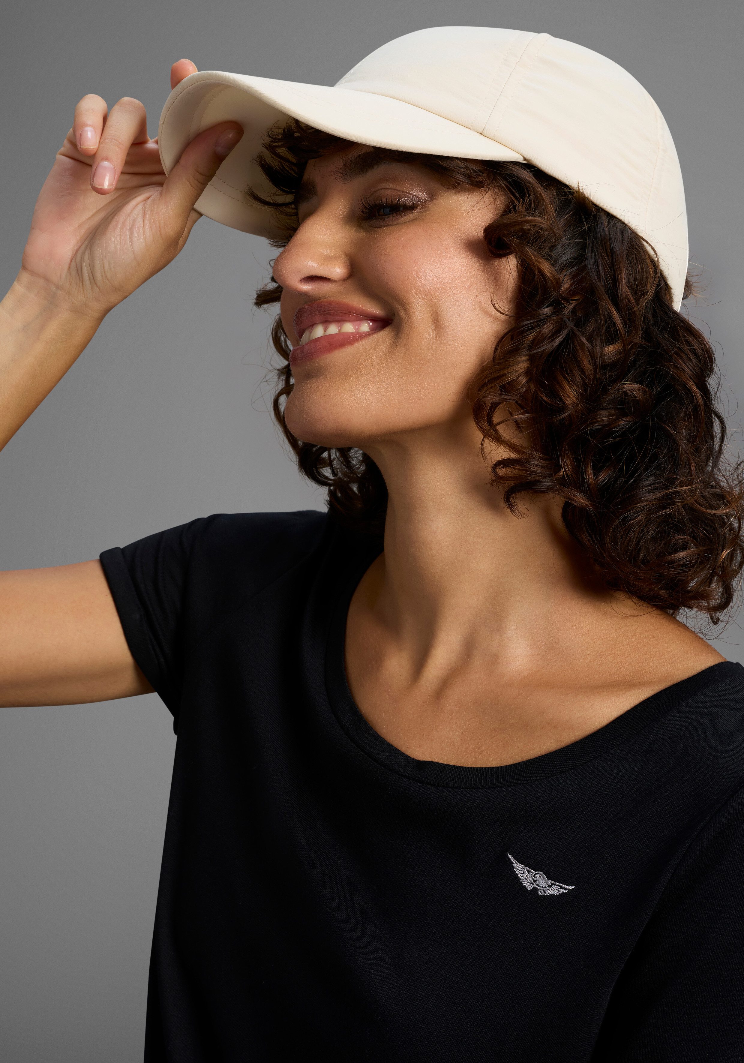 Arizona T-shirt Korte mouwen, figuurvolgend, basic-stijl, van katoenmix