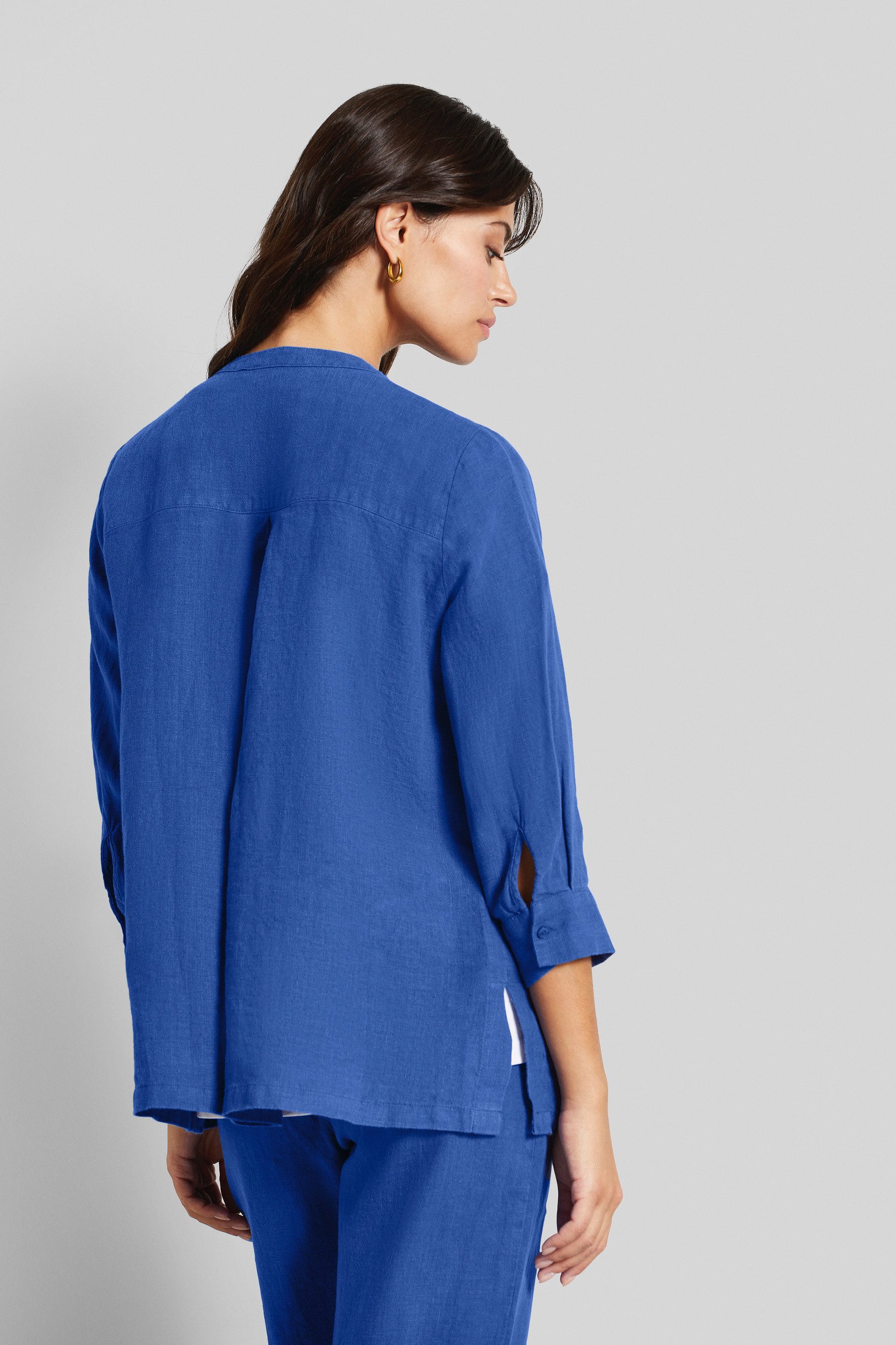 Bugatti Blouse met lange mouwen met verborgen knoopsluiting
