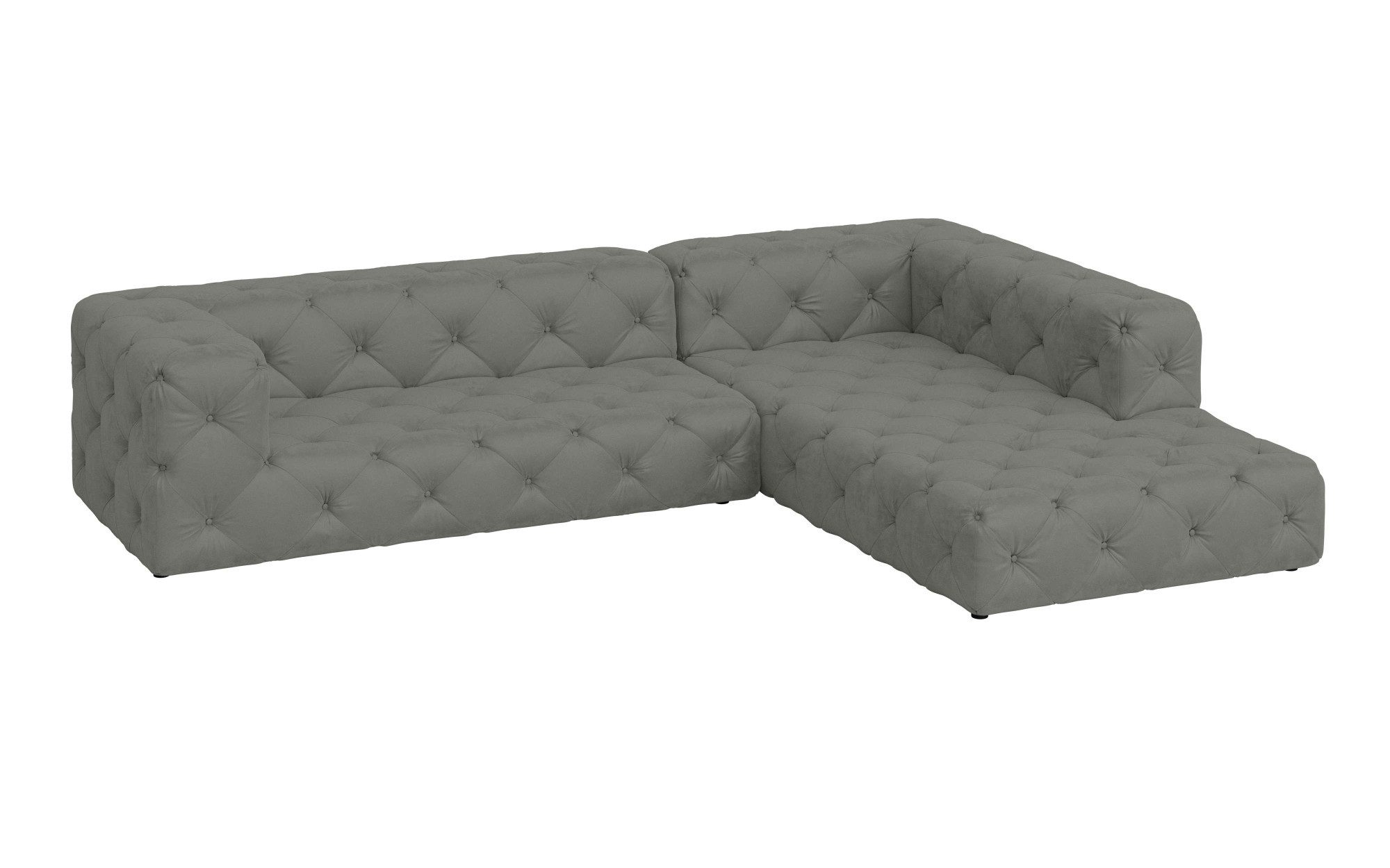 Places of Style Hoekbank FOLLINA L-vorm, met klassieke Chesterfield-knoopstiksels