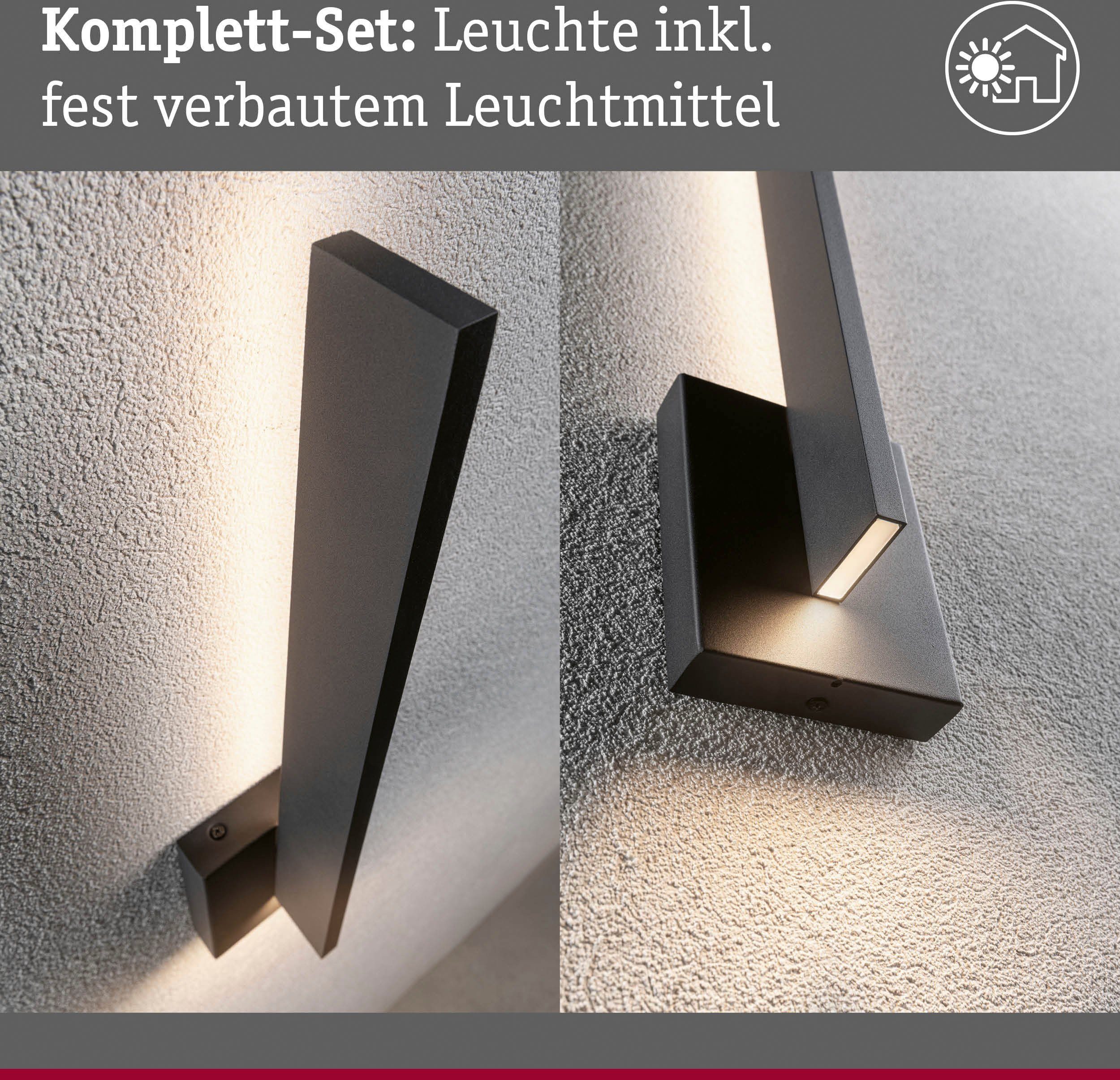 Paulmann Led-wandlamp voor buiten Buiten 230V Levka 13,5W IP44 3000K Antraciet