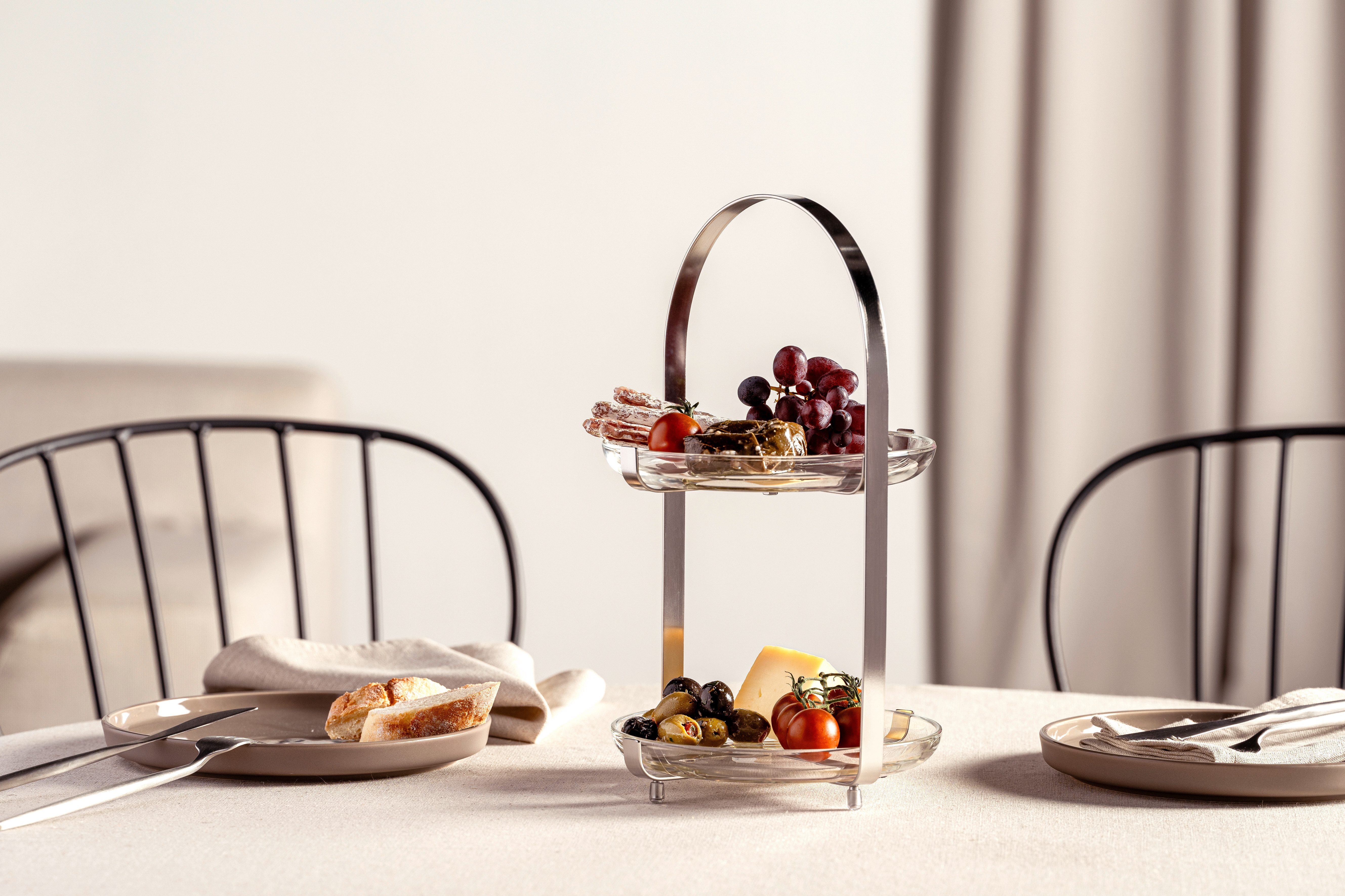 LEONARDO Etagère CUCINA, 2-laags - hoogte 32 cm Serveerschaal meerlaags, om te serveren en presenteren