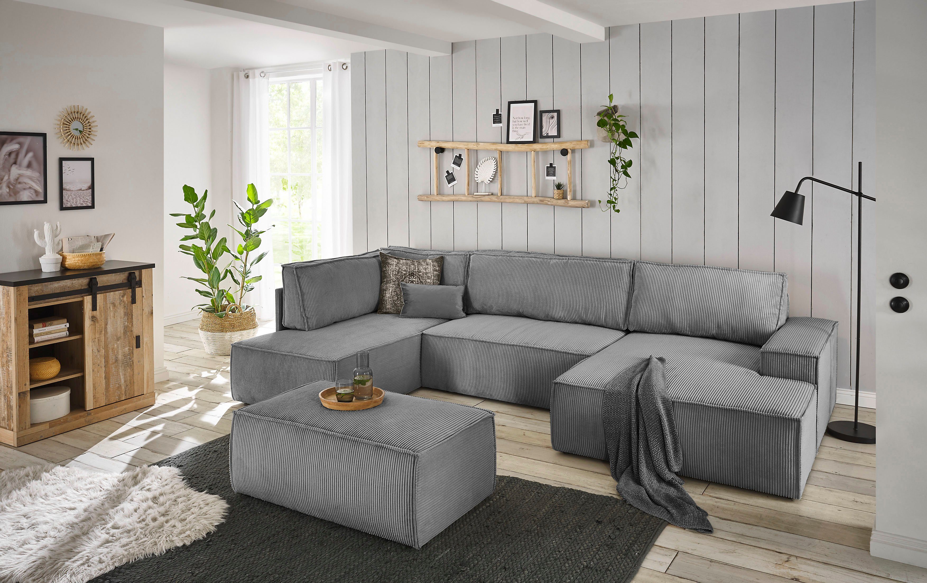Home affaire Hocker Sherwood passend bij de bekleding van de sherwood-serie