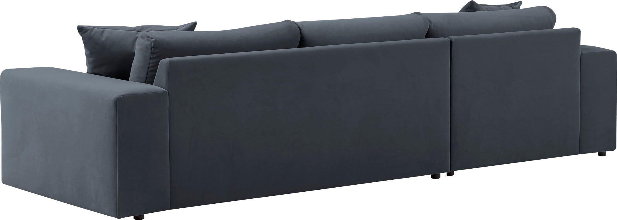 andas Hoekbank SLEETLAND XXL van fluweel of in vintage leer-look, L-model,
