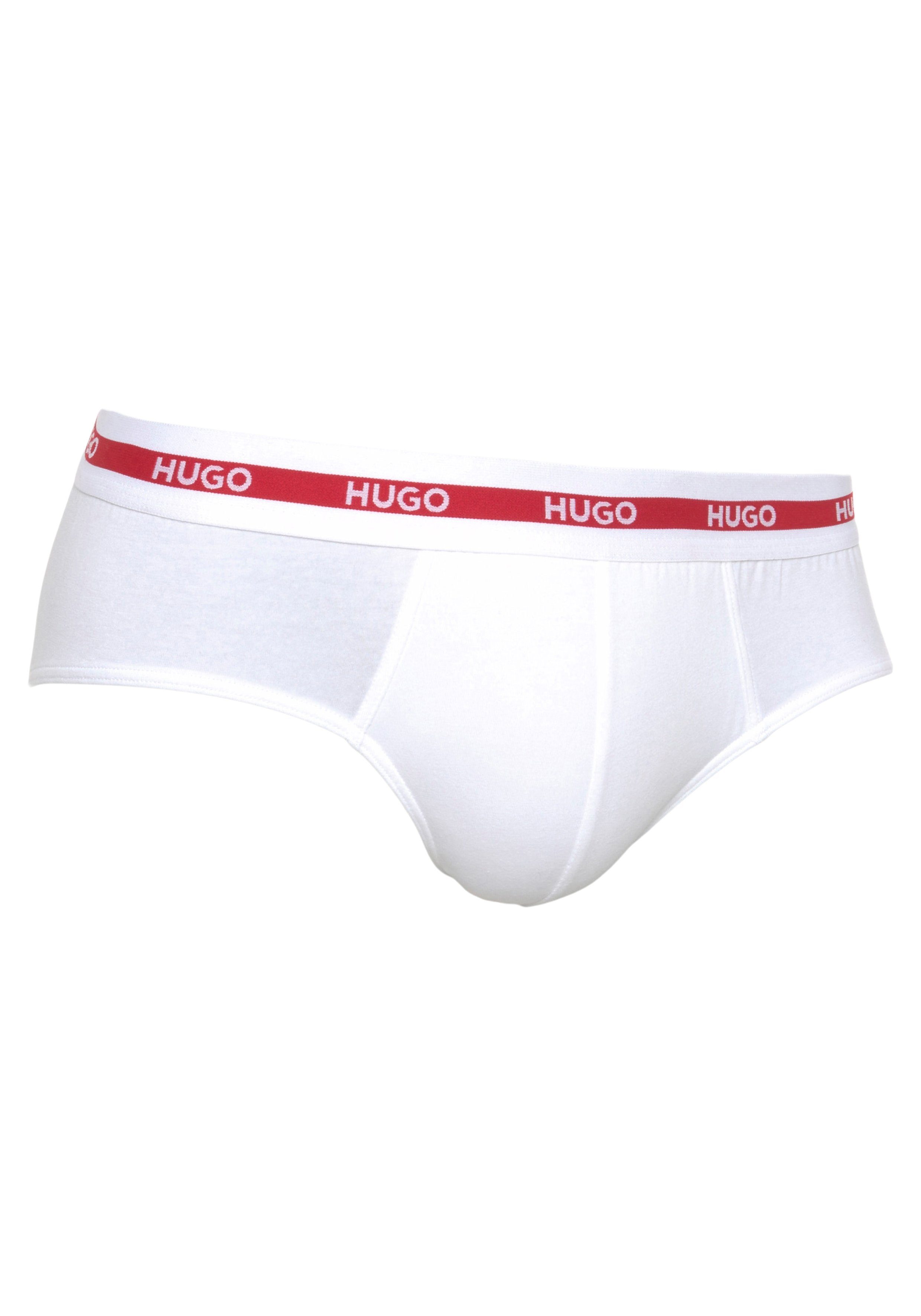 HUGO underwear Slip met contraststrepen en logo-opschriften op de tailleband (set, 3 stuks, In driepack)