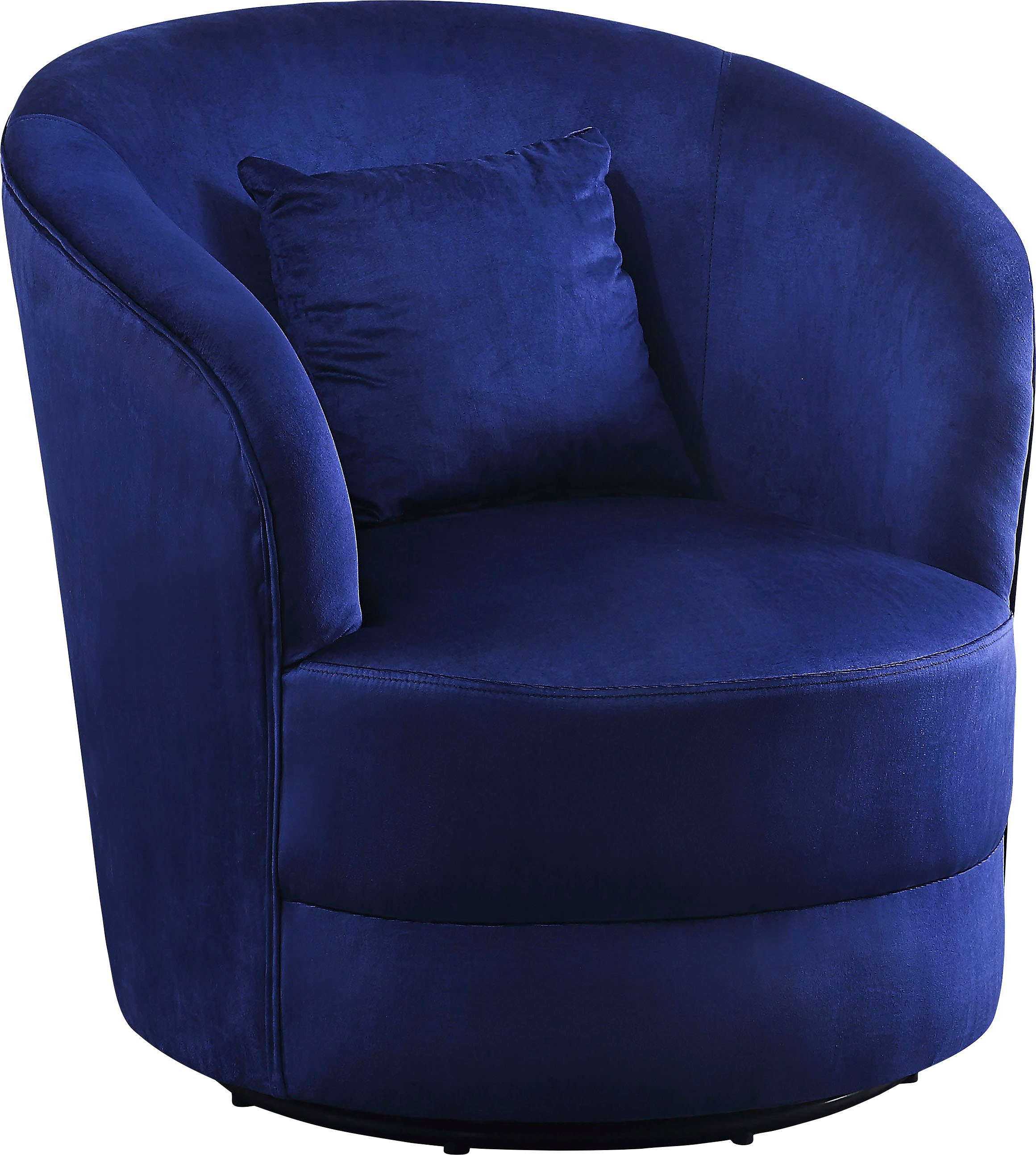 ATLANTIC home collection Draaibare fauteuil Colin 360° vrij draaiend, in fluwelen hoes, incl. sierkussen