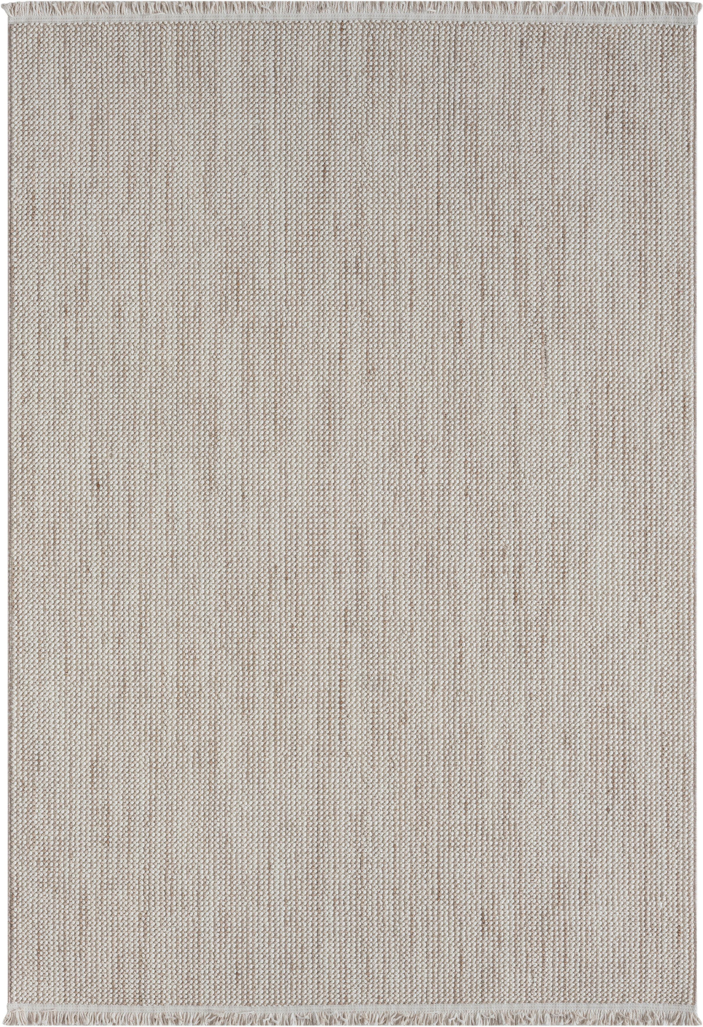 Myflair Möbel & Accessoires Vloerkleed AVA Uni-kleuren, gemêleerd, sisal-look, ook in rond verkrijgbaar, met franjes