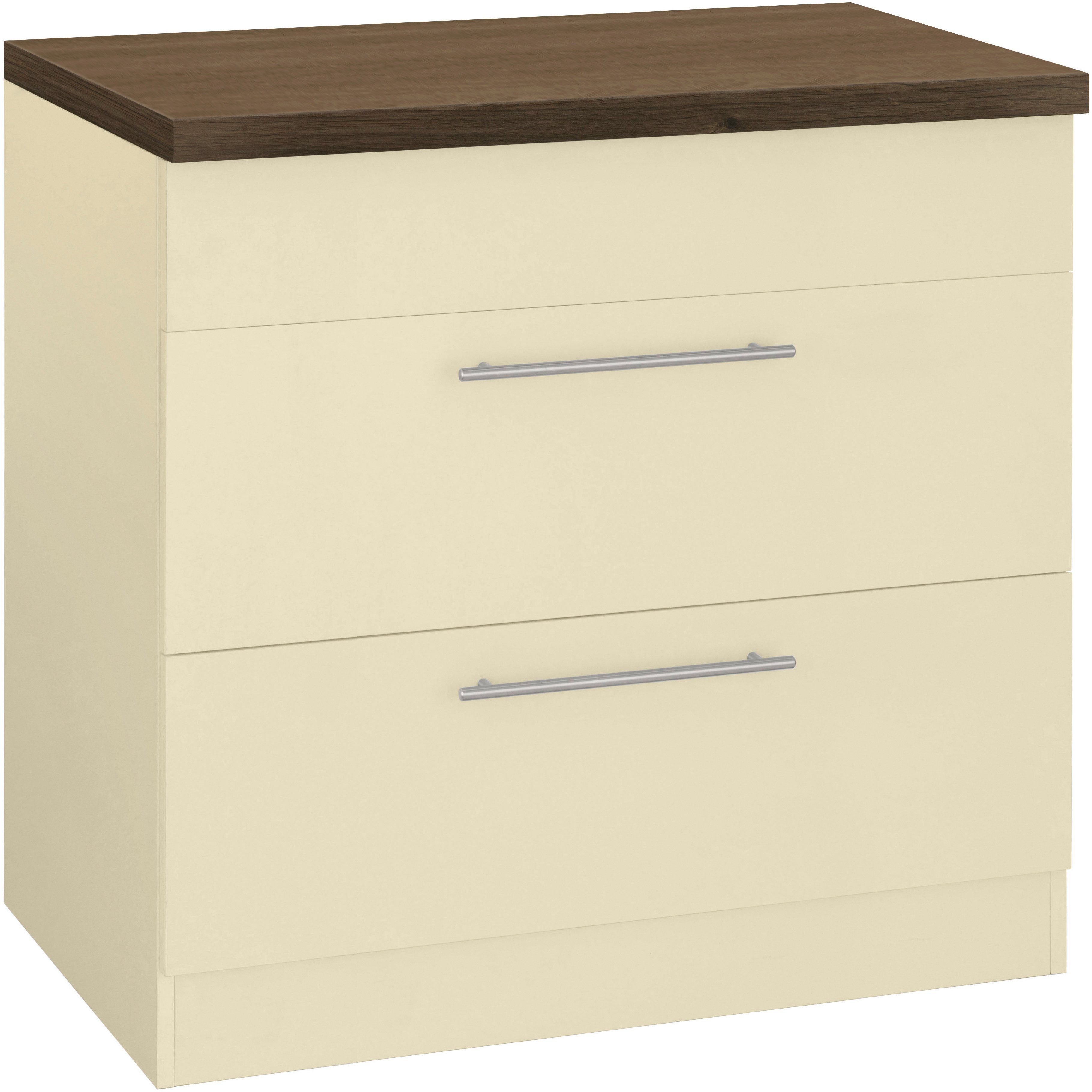 wiho Küchen Ombouwkast voor fornuis Unna 90 cm breed ombouwkasten geel