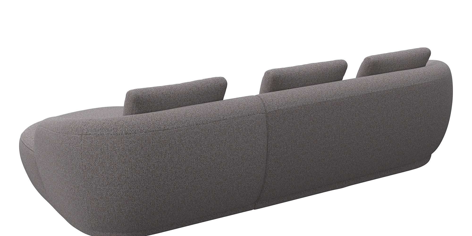 FLEXLUX Zithoek Torino, rond, L-vorm, bankhoek met recamière, longchair-sofa