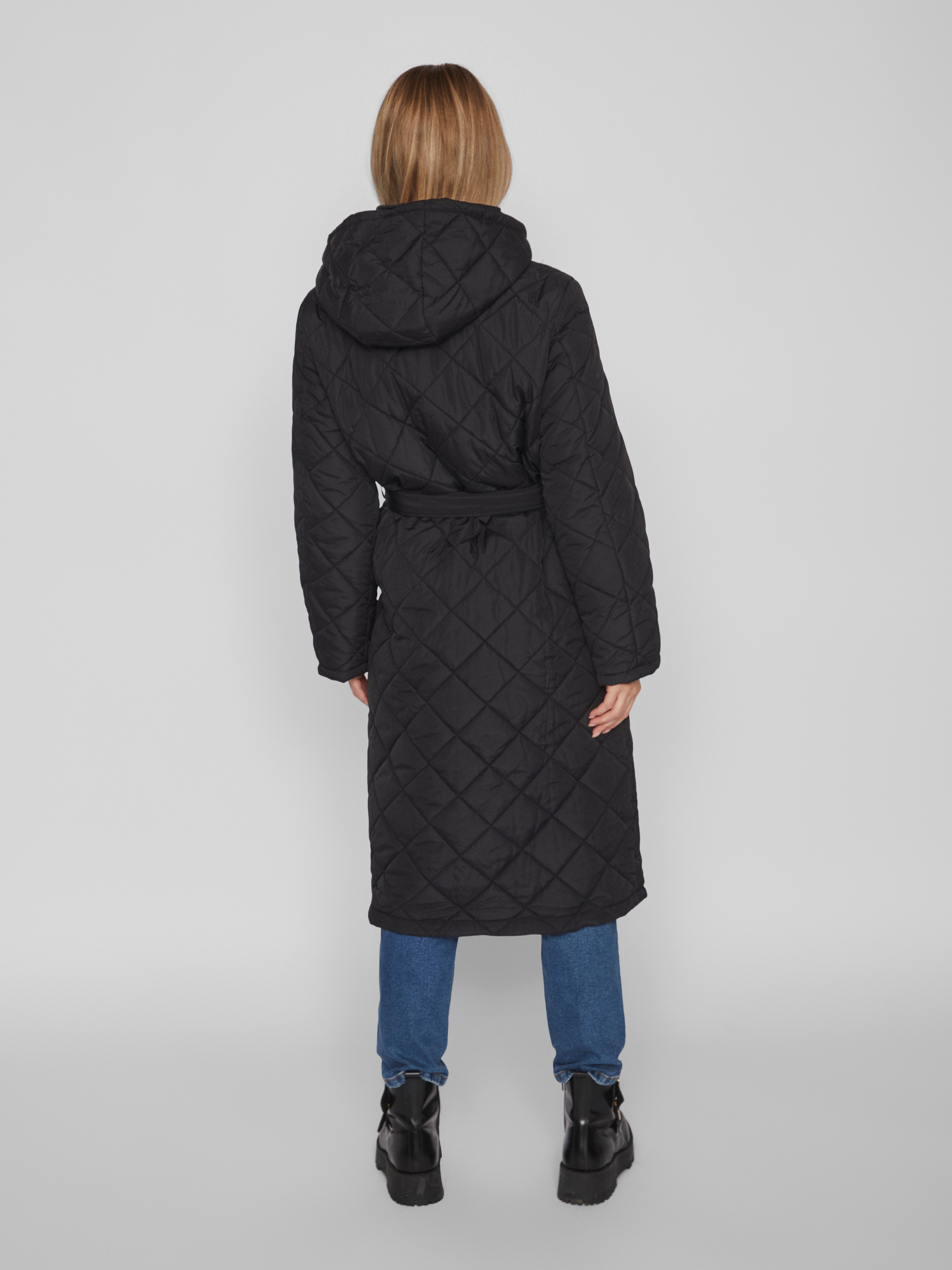 Vila Lange jas van imitatiebont VIKANTE QUILTED L/S COAT - NOOS