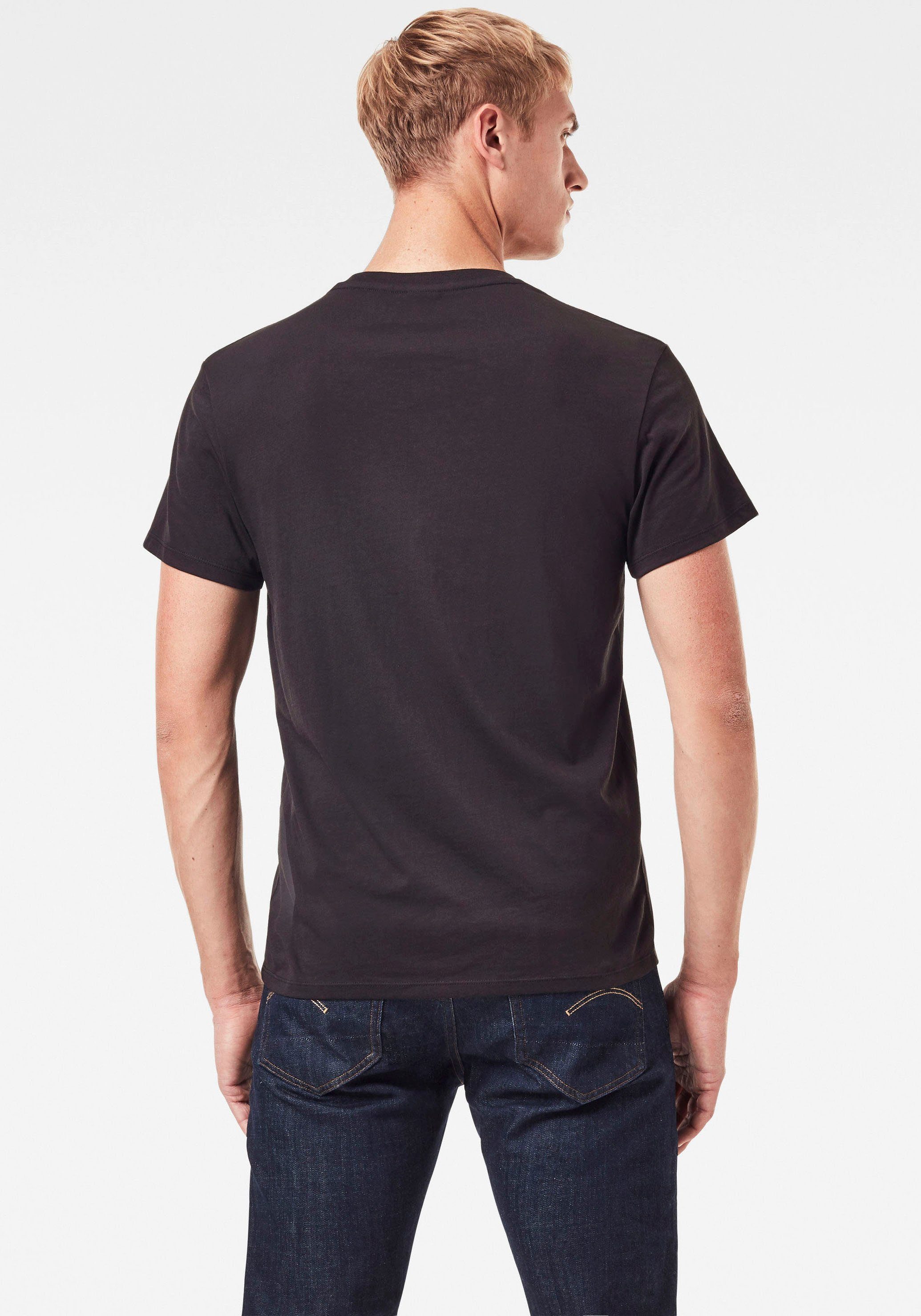 G-Star RAW Shirt met V-hals Base htr v t s/s 2-pack (2-delig, Set van 2)