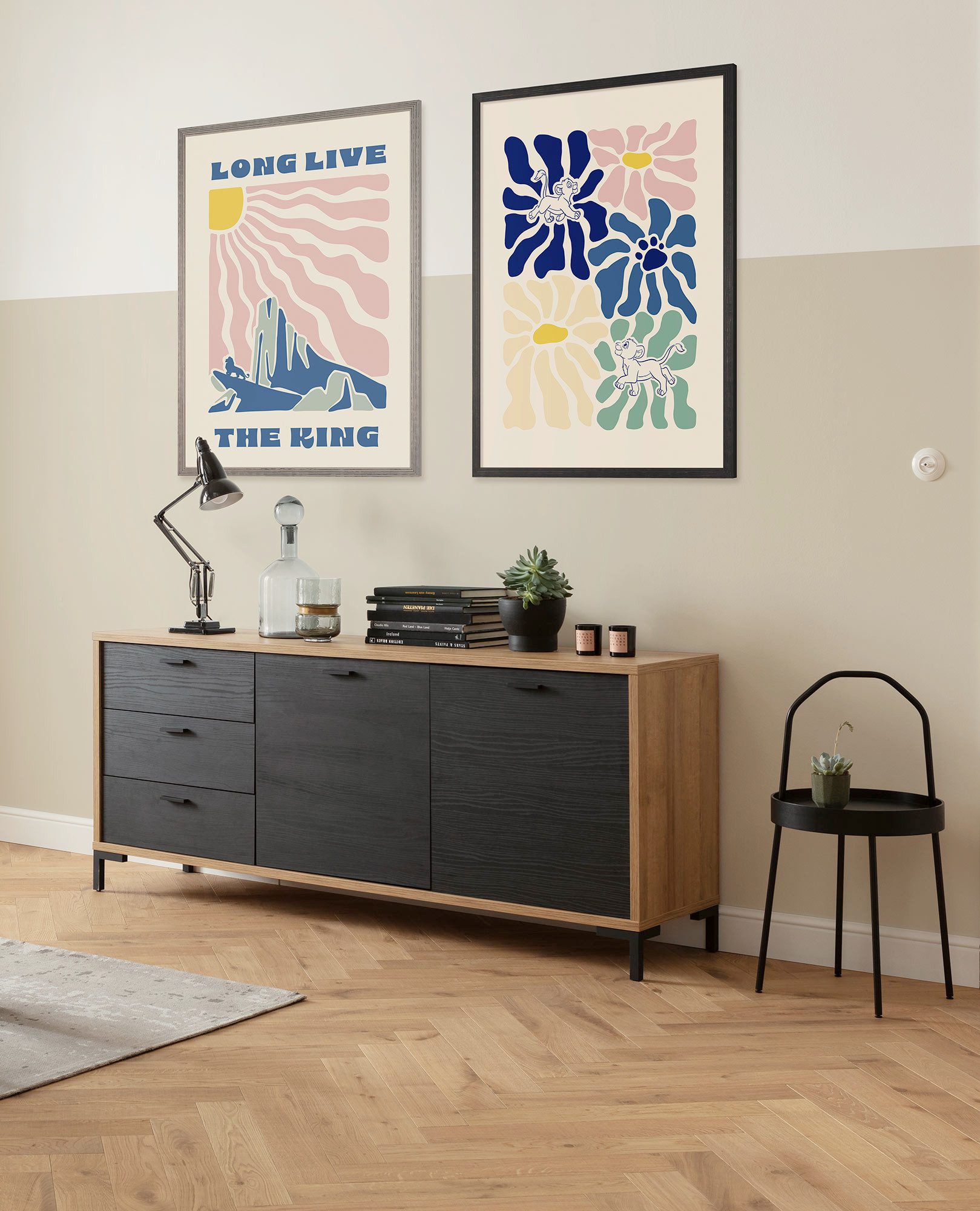 Komar Artprint Disney The Lion King Between Flowers 40 x 60 cm (breedte x hoogte) - kinderkamer, decoratie (1 stuk)