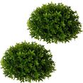 creativ green kunstplant buxus halfrond set van 2 groen