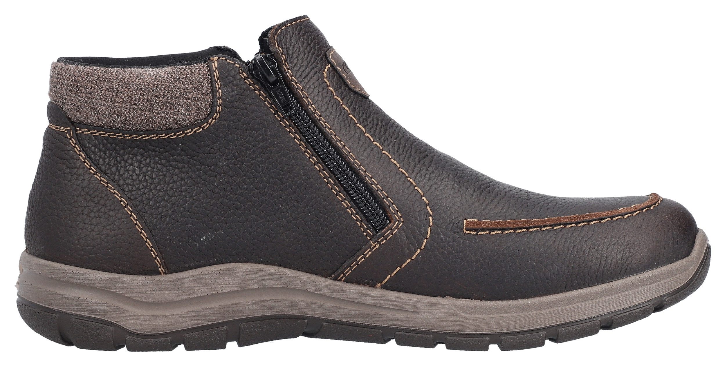 Rieker Winterlaarzen enkellaars, comfort schoen met twee praktische ritssluitingen
