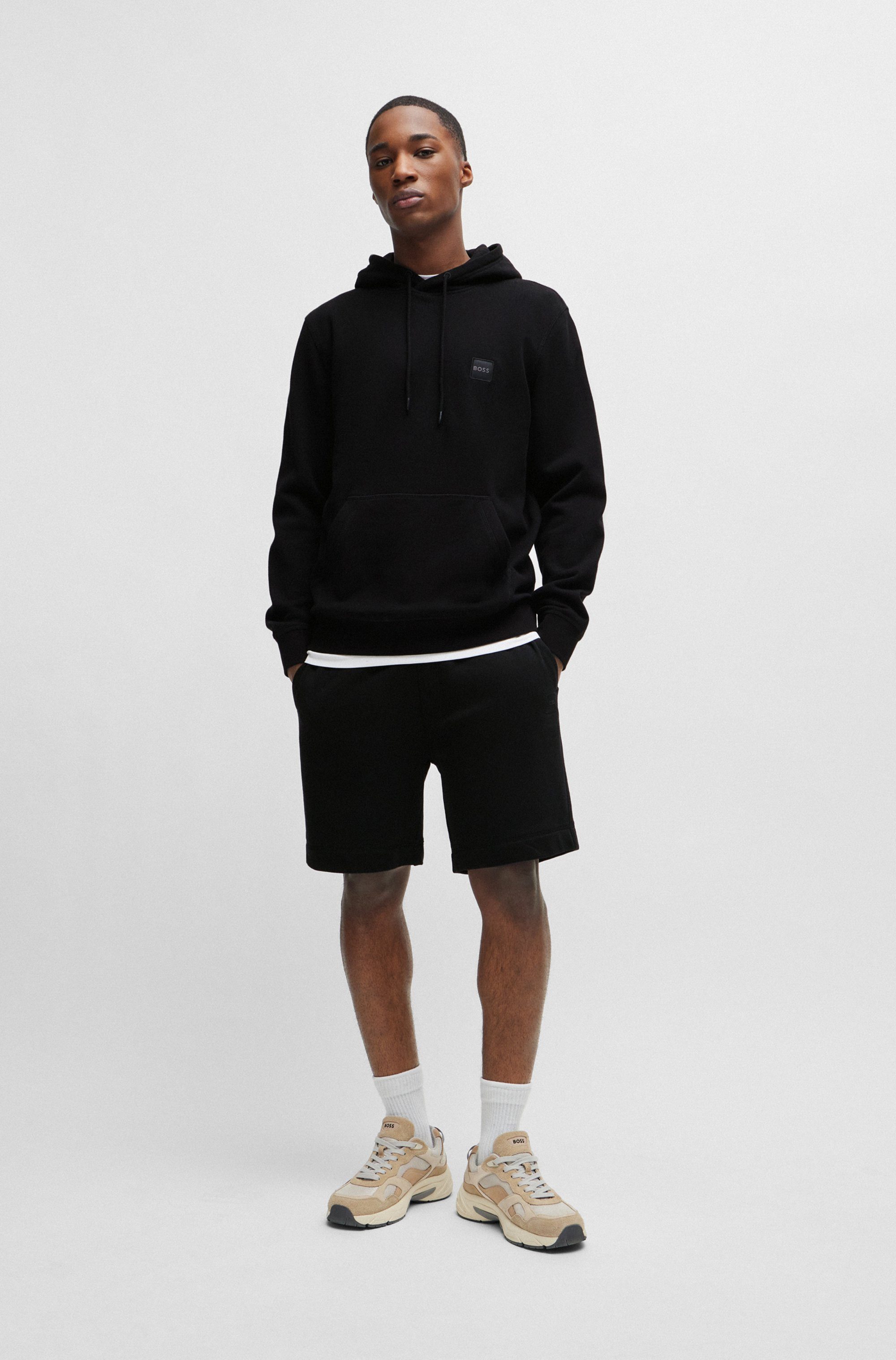 Boss Orange Sweatshort Sewalk met boss-merklabel