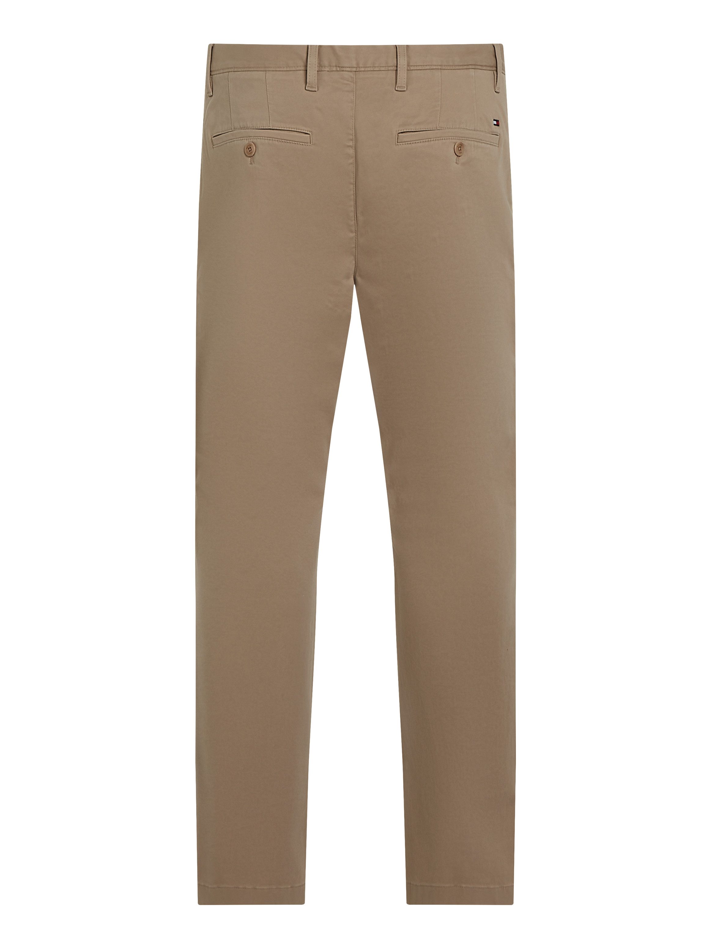 Tommy Hilfiger Chino DENTON CHINO SATIN met achterzakken met knoop logo-borduursel