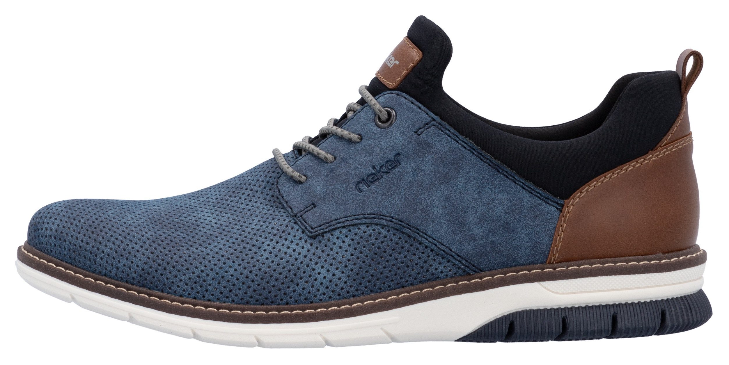 Rieker Slip-on sneakers , instapschoen, lage schoen, vrijetijdsschoen met reliëf
