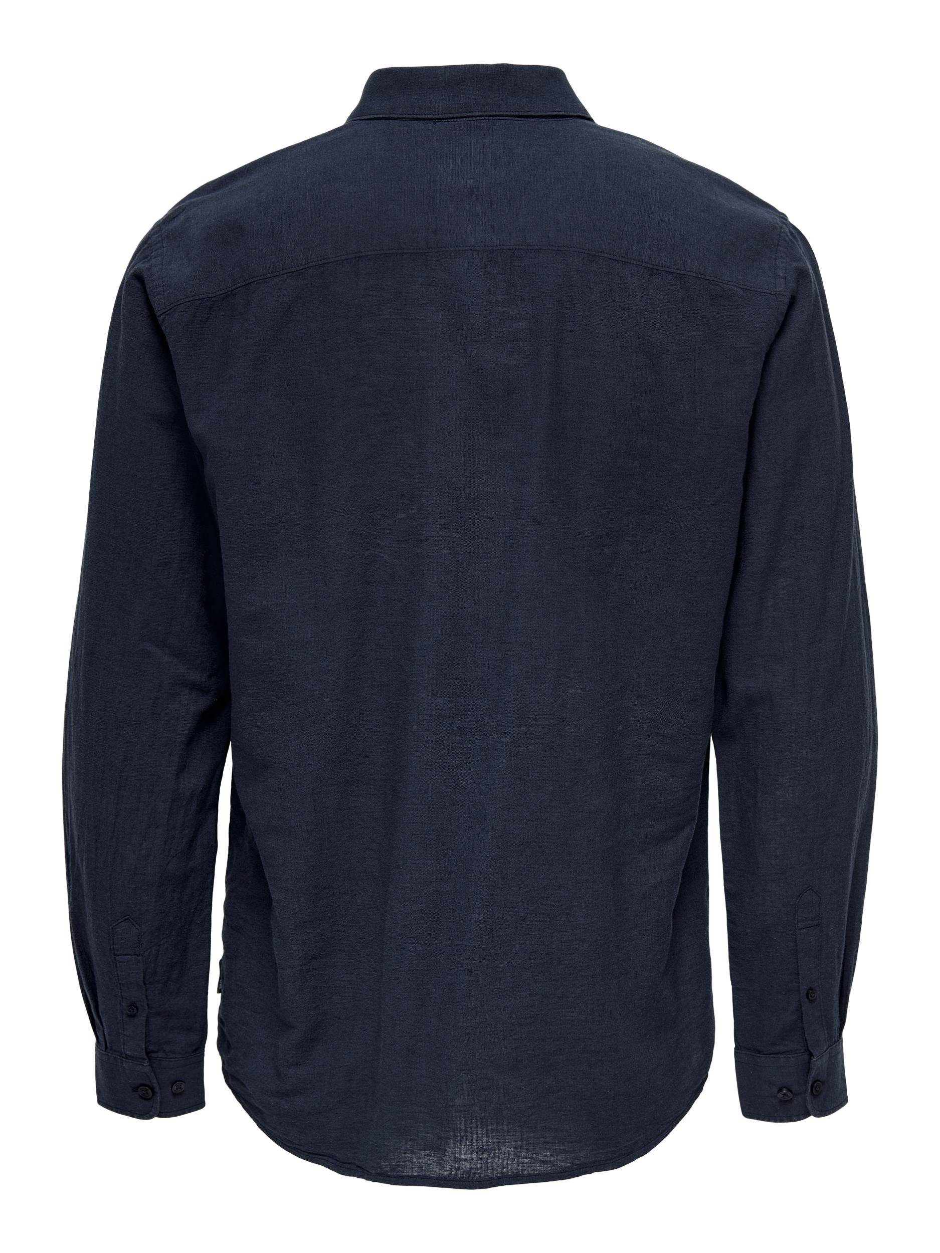 ONLY & SONS Overhemd met lange mouwen ONSCAIDEN LS SOLID LINEN SHIRT NOOS
