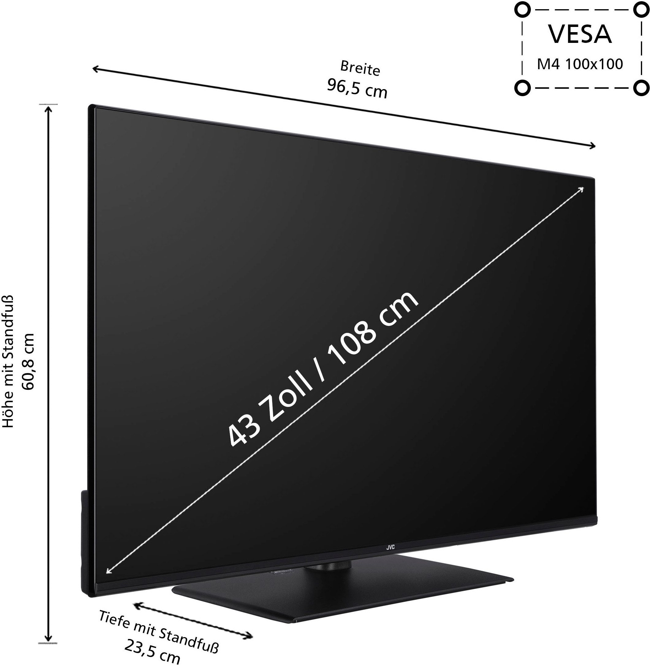 JVC Led-TV LT-43VF5355, 108 cm / 43", Full HD, Smart TV
