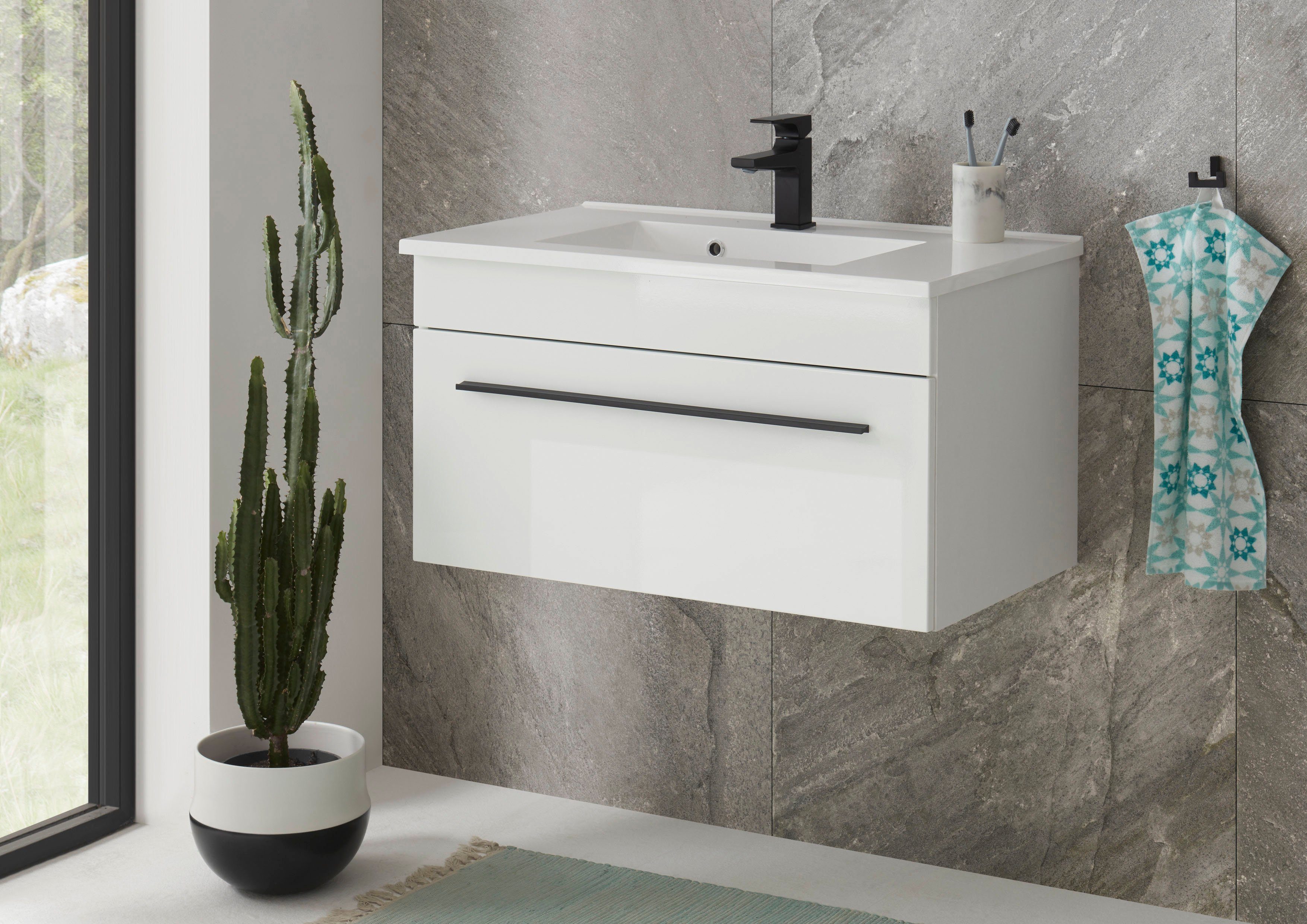 INOSIGN Wastafelonderkast Cantara, wastafel incl. wastafel, modern ontwerp