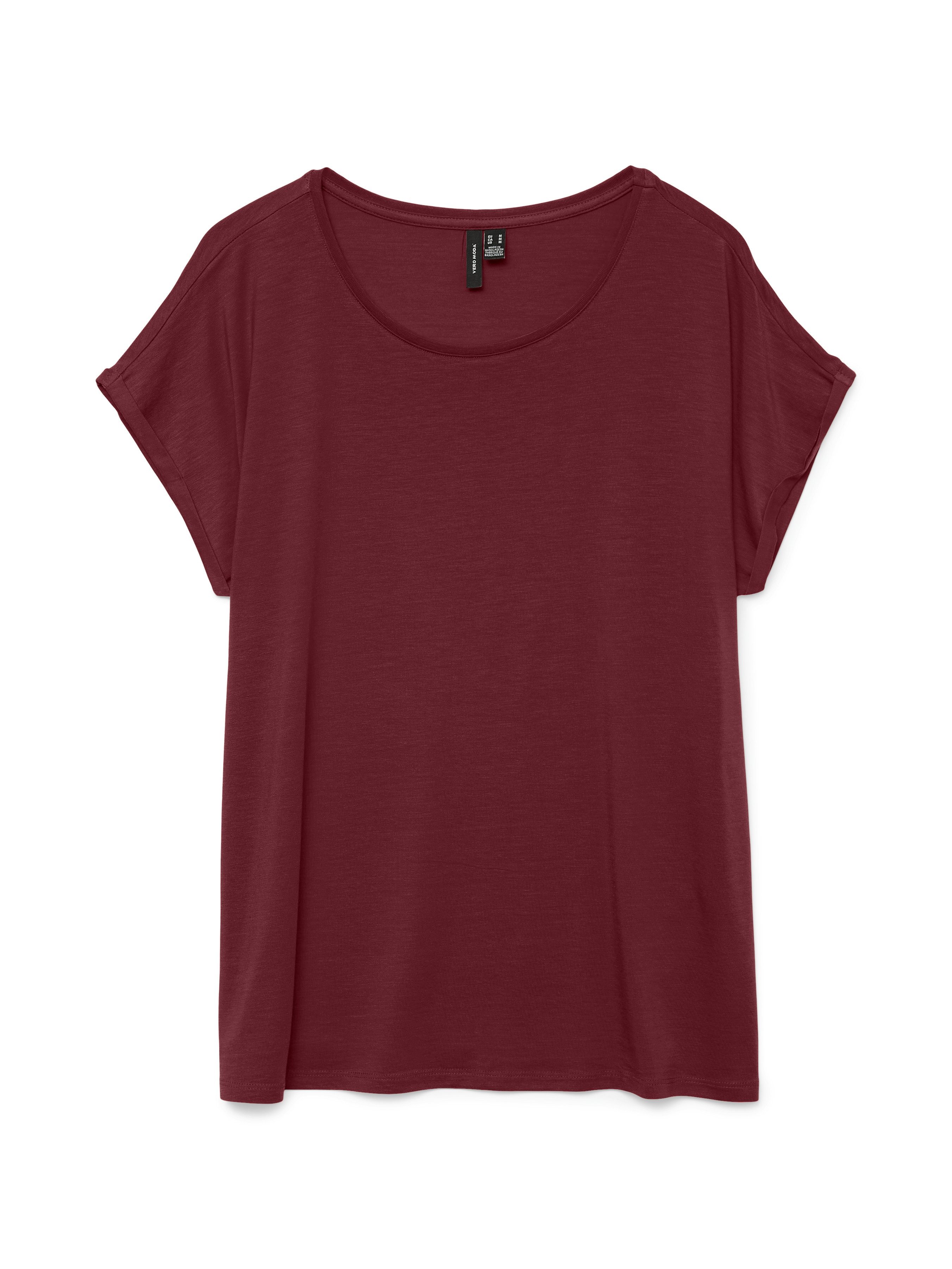 Vero Moda Shirt met ronde hals VMAVA PLAIN SS TOP GAJRS NOOS
