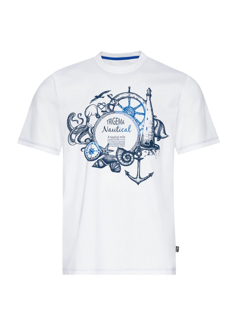 Trigema T-shirt TRIGEMA T-shirt met maritiem printmotief (1-delig)
