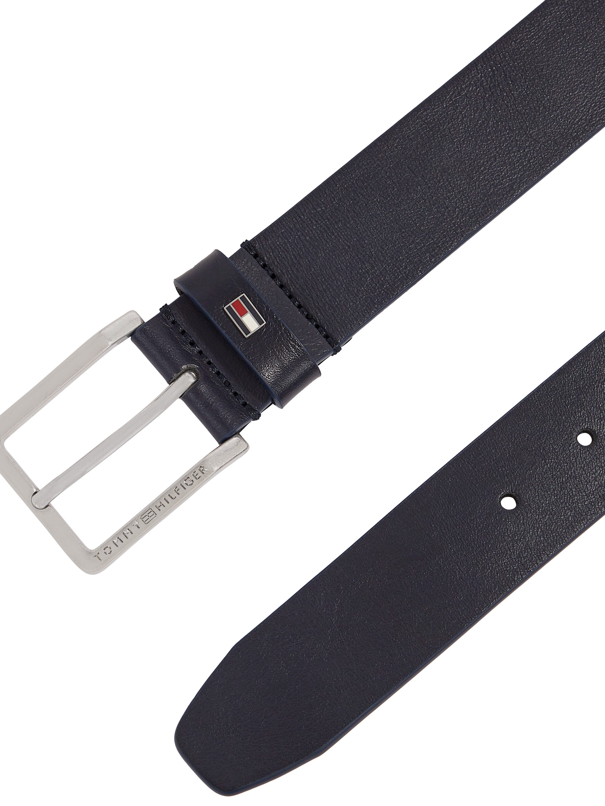Tommy Hilfiger Leren riem Oliver met contrastgesp en logo-lus