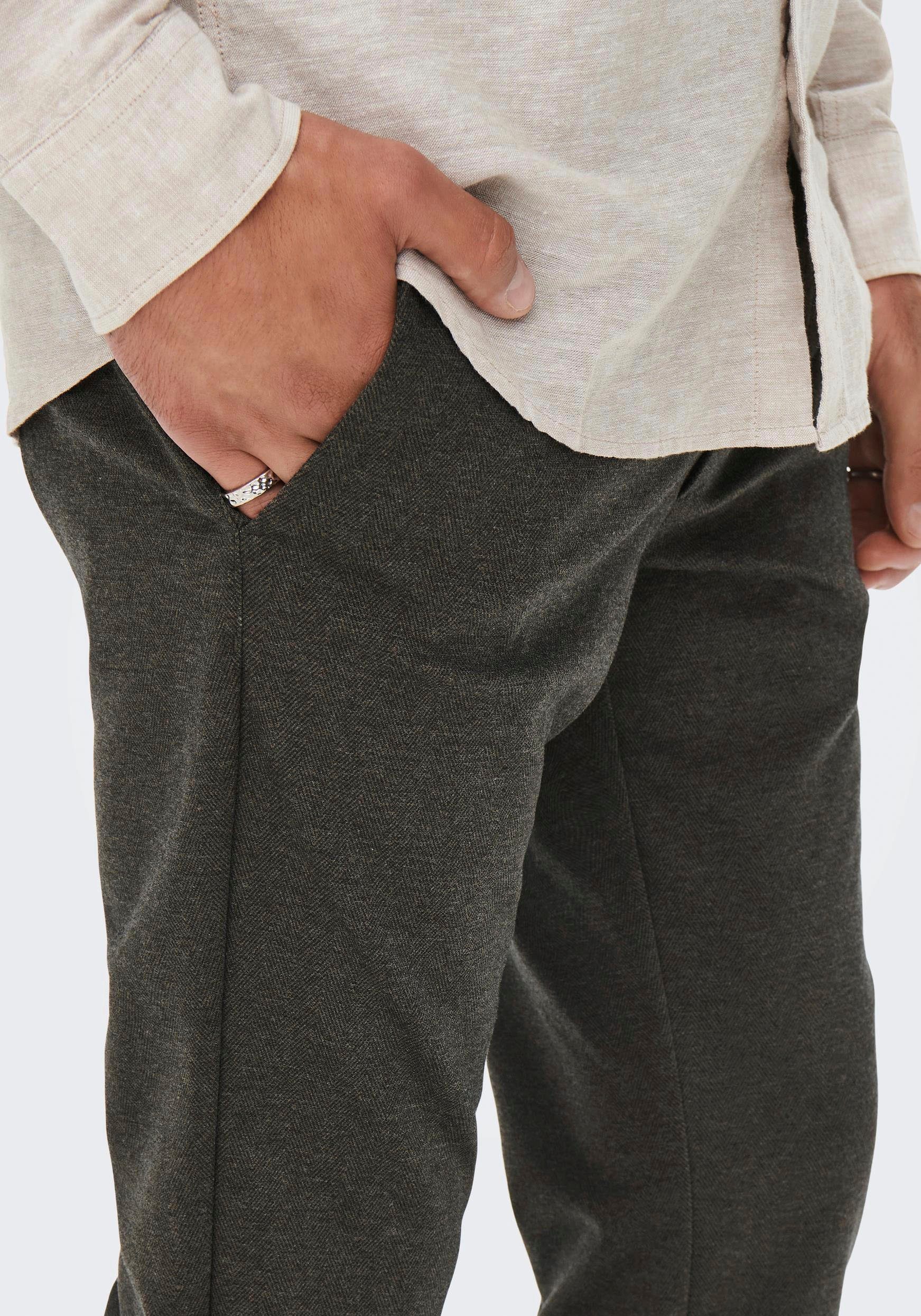 ONLY & SONS Stoffen broek met licht structuurmotief