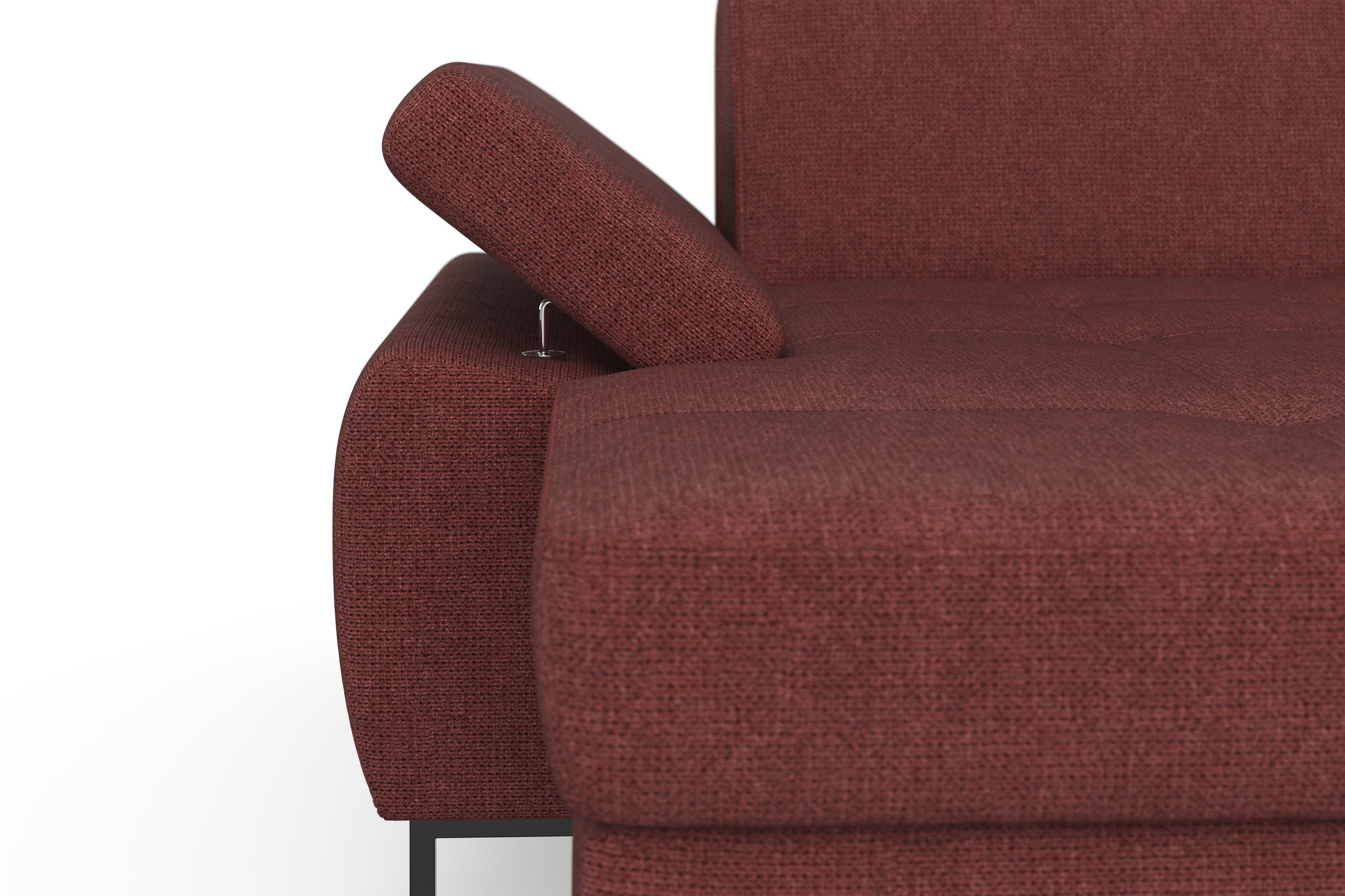 DOMO collection Zithoek Capelo, comfortabel, duidelijke lijnen kenmerken dit ontwerp, U-Vorm met verstelbare armleuningen, naar keuze met slaapfunctie, binnenvering